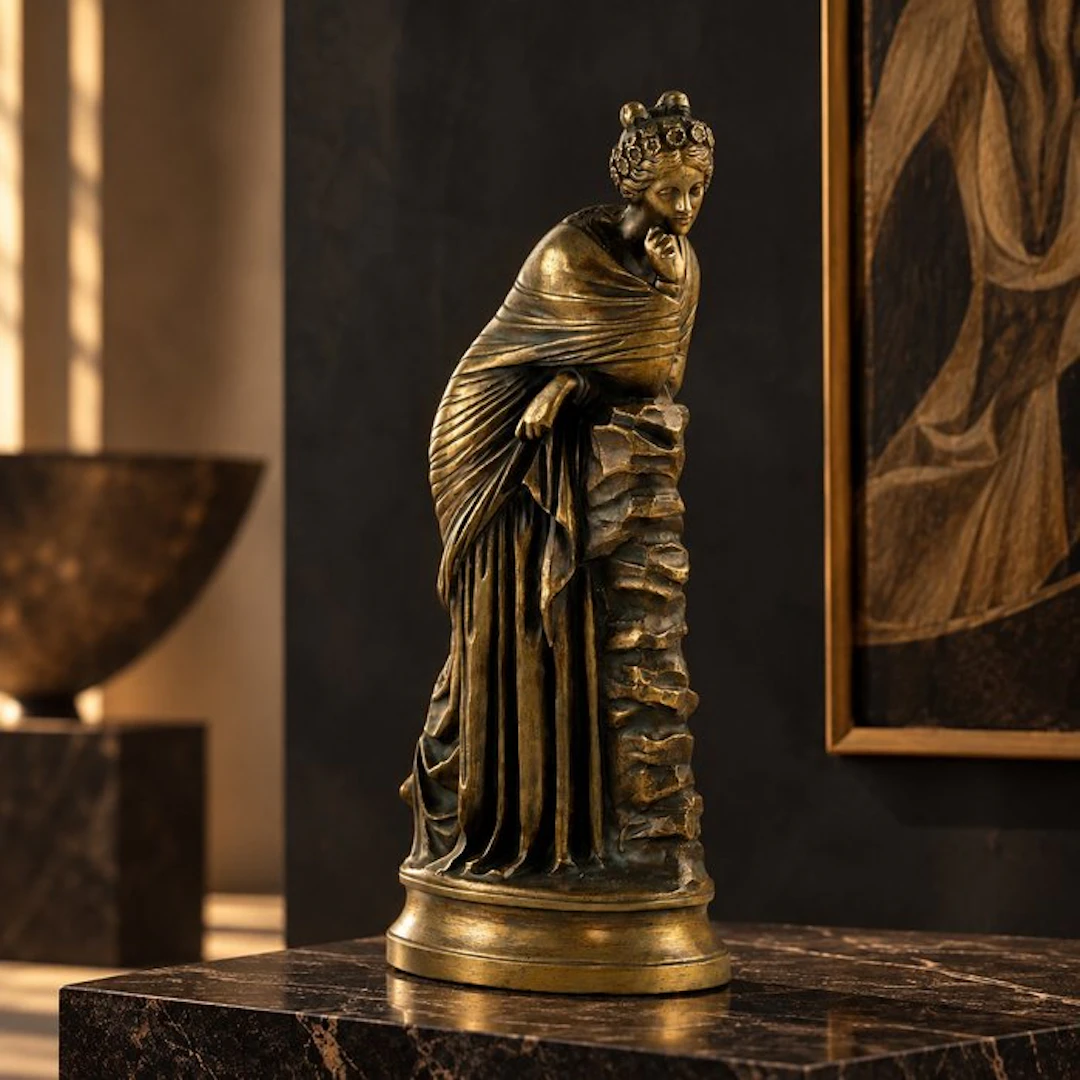 Sculpture, Polyhymnia - Antique Mythology - 34 cm - Bronze