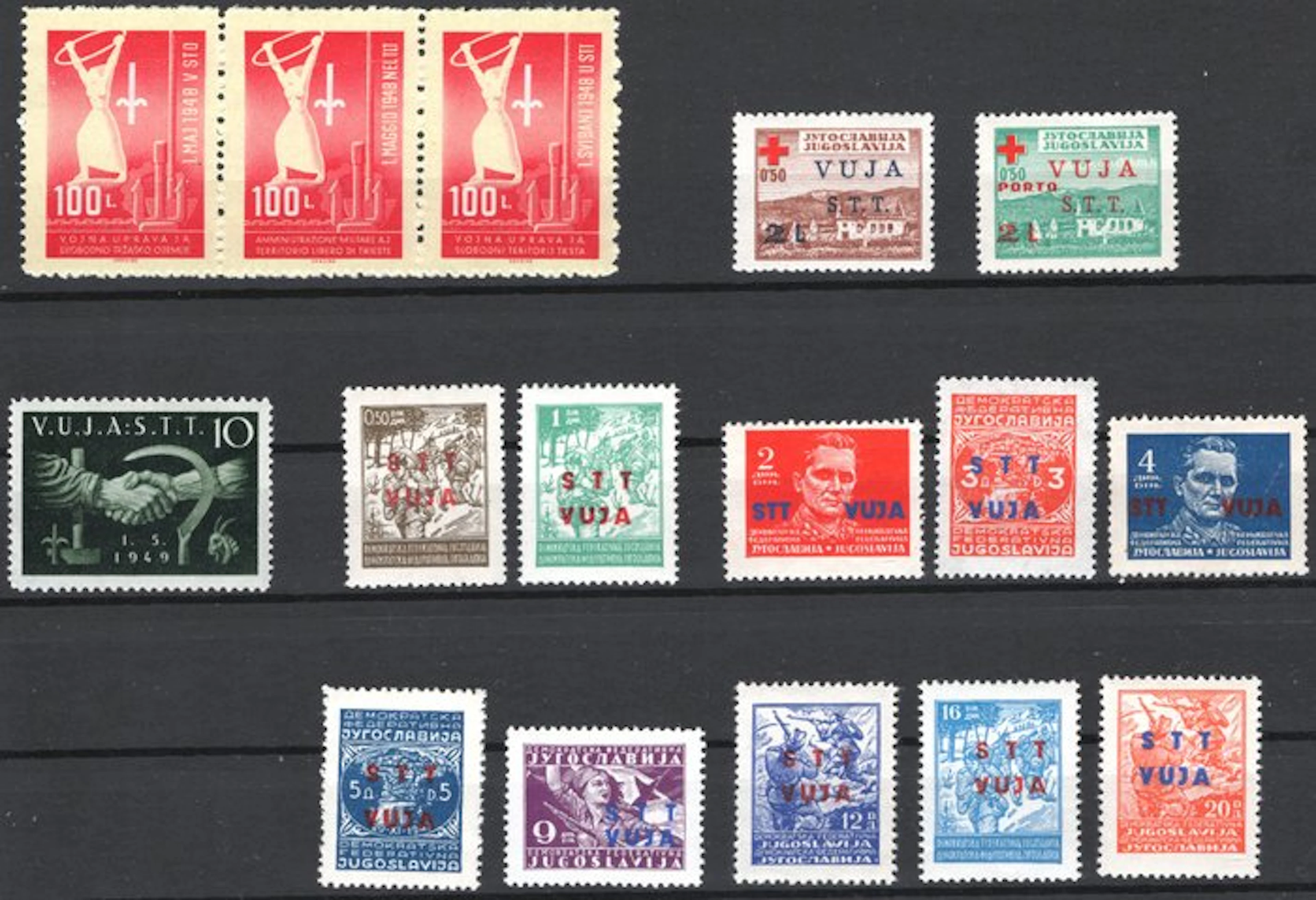 Triest - Zone B 1948/1949 - 4 complete series New without...