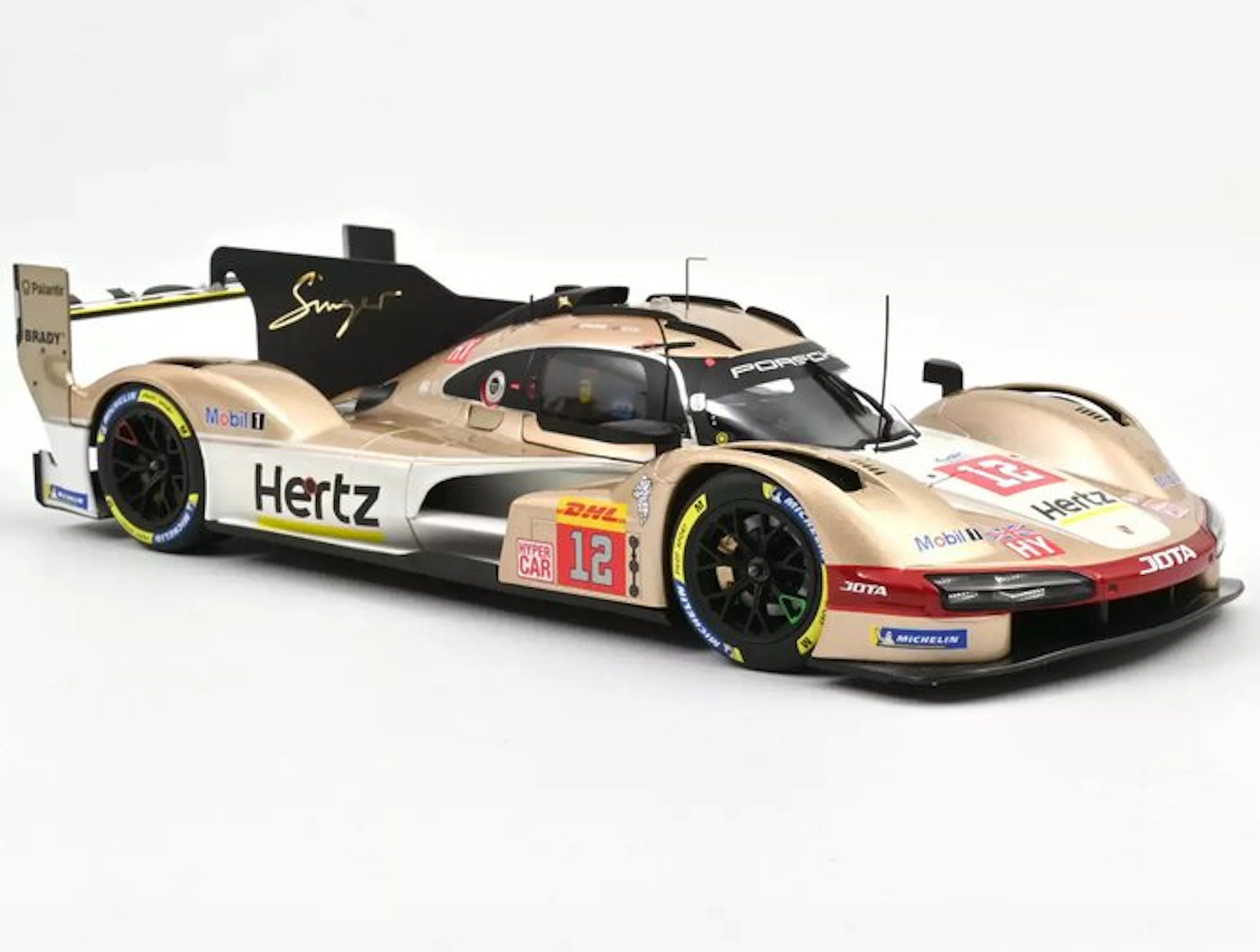 Norev 1:18 - Model race car - Porsche 963 Hertz Team Jota - Lone Star LM 24 #12