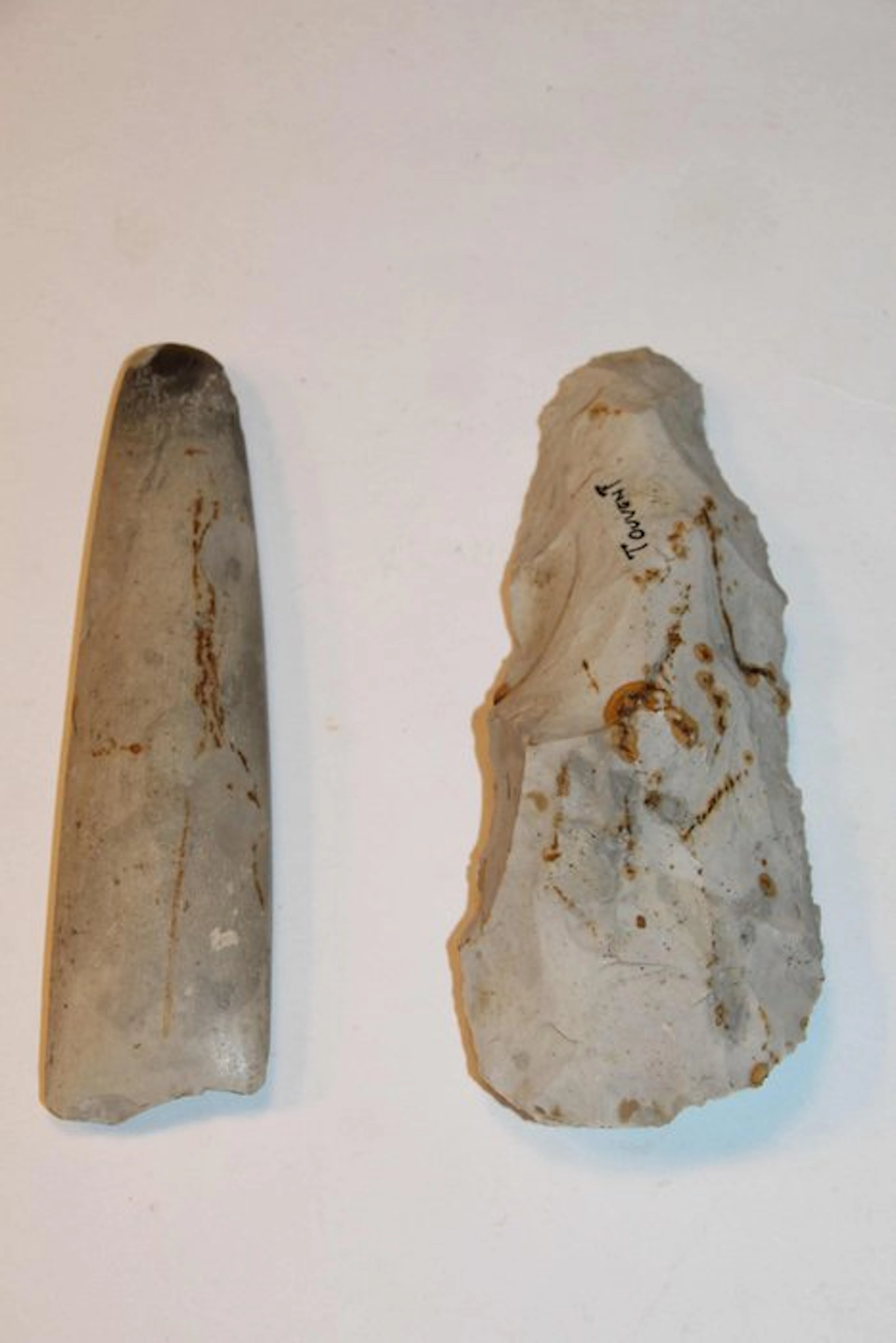 Neolithic Stoneware 2 Polished Axes - 163 mm
