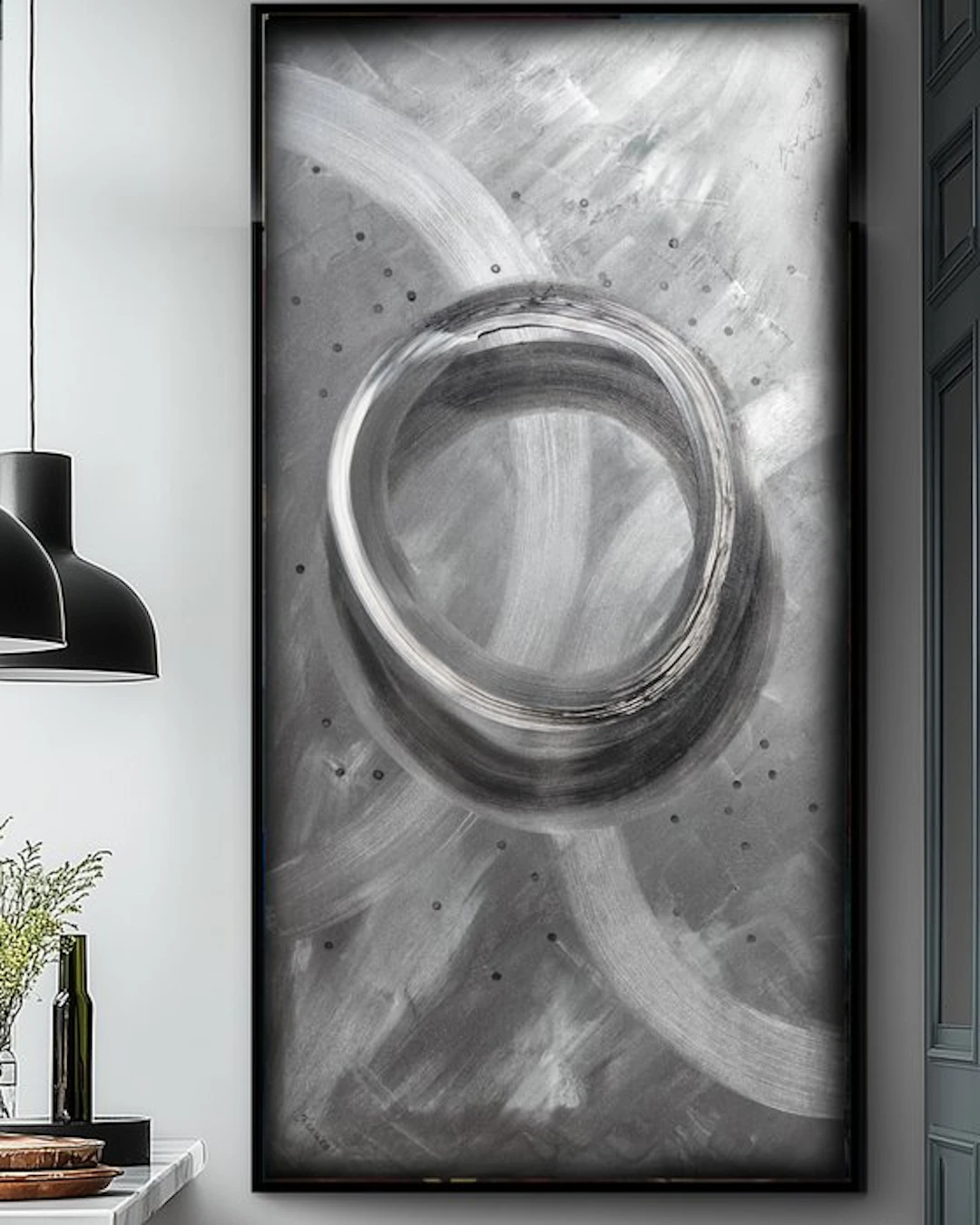 Ksavera - Abstract enso A1403 - original painting on XXL canvas 210cm
