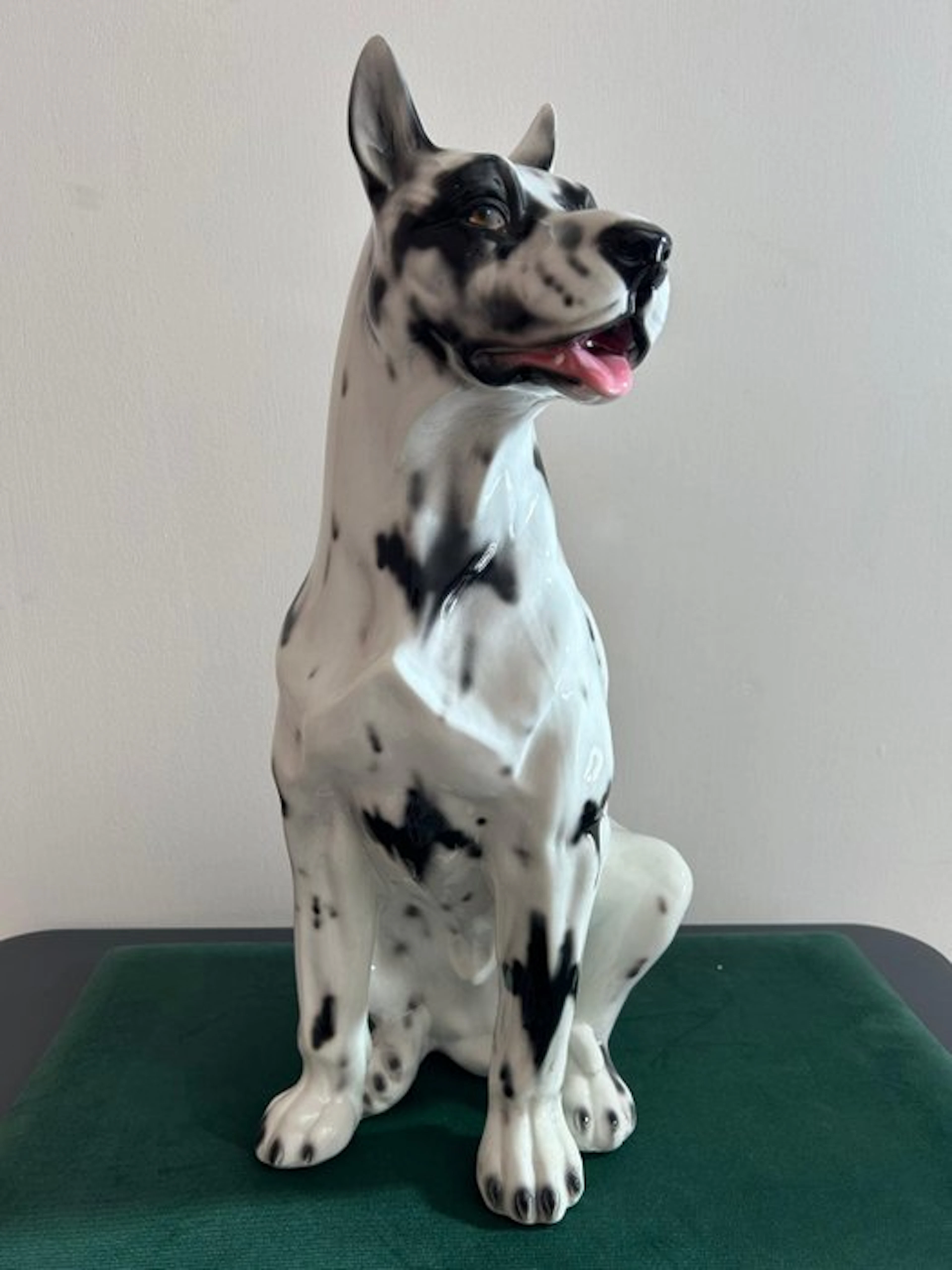 Statue, Alano Arlecchino - 55 cm - Ceramic