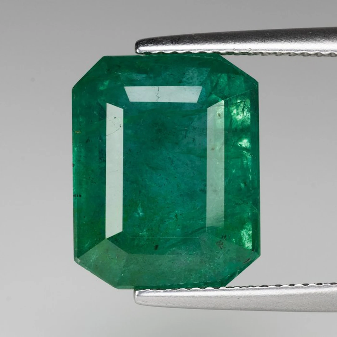1 pcs Green Emerald - 11.73 ct - Guild Gem Laboratory
