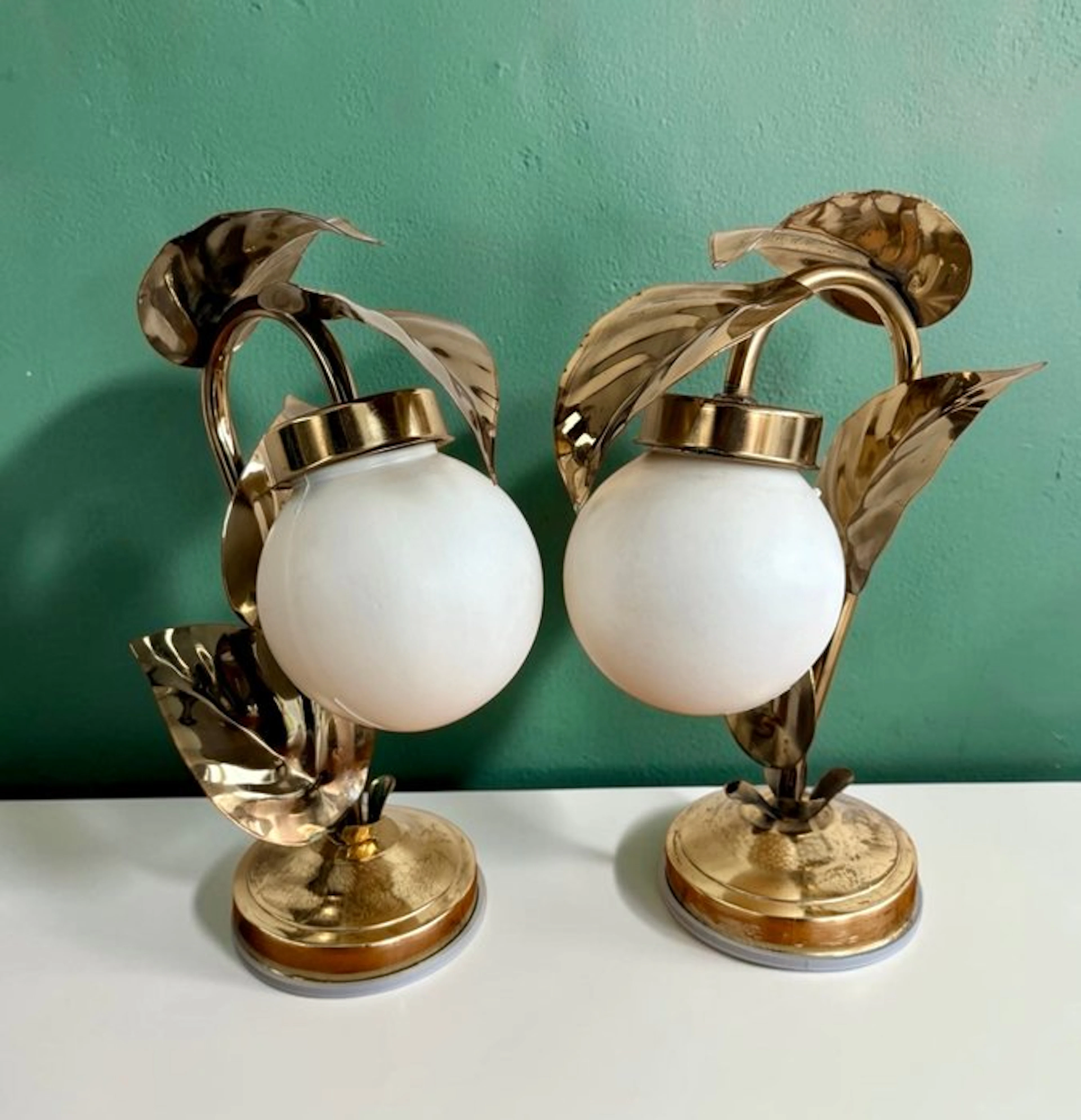 Table lamp (2) - Pair of Mid-Century Hollywood Regency...