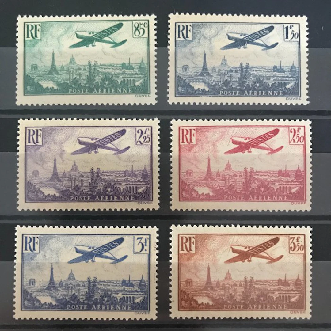 France 1936 - Flight over Paris - MNH - Yvert PA 8/13