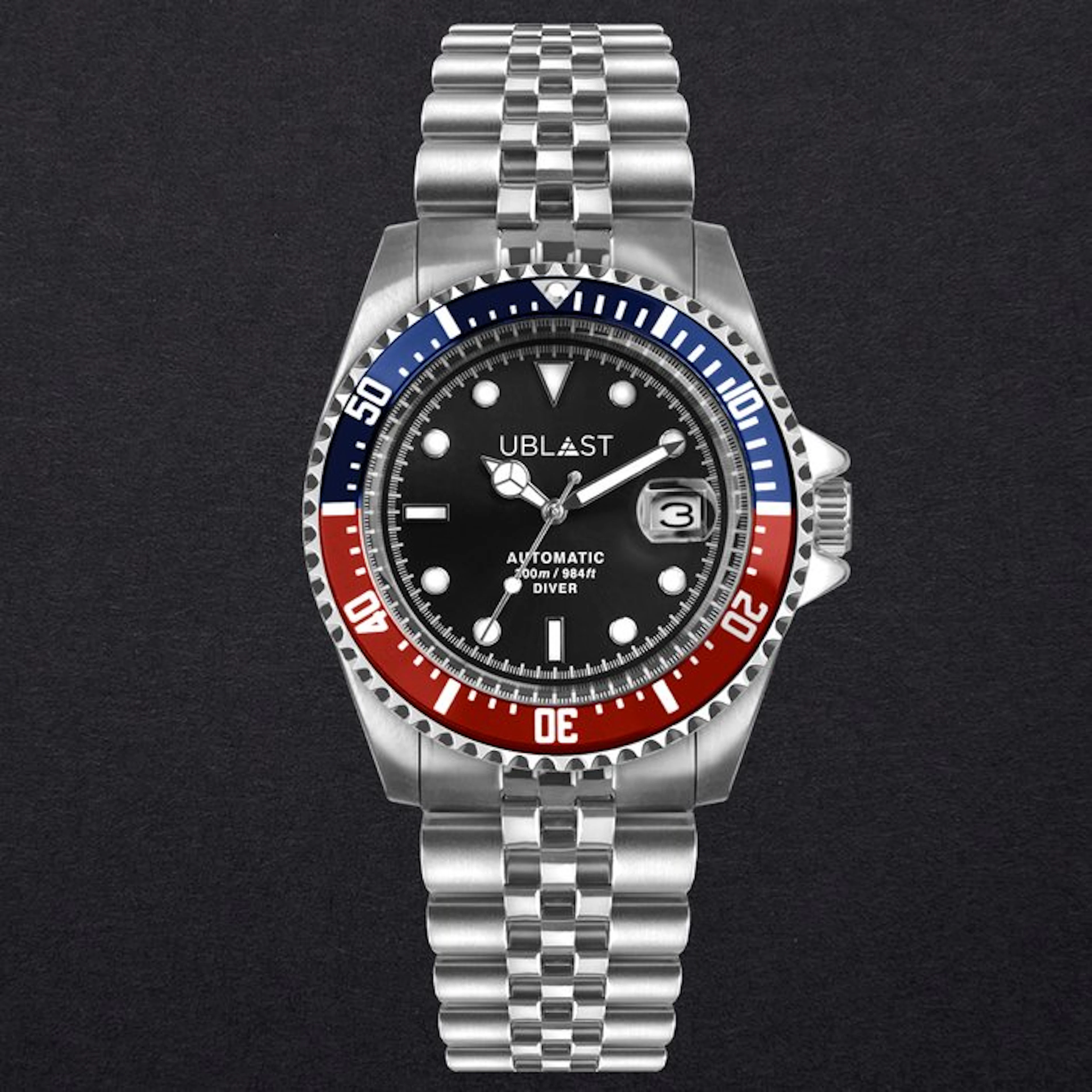Ublast - Diver 30 ATM - UB3D4411BBR - Jubilee Straps - Men - 2026