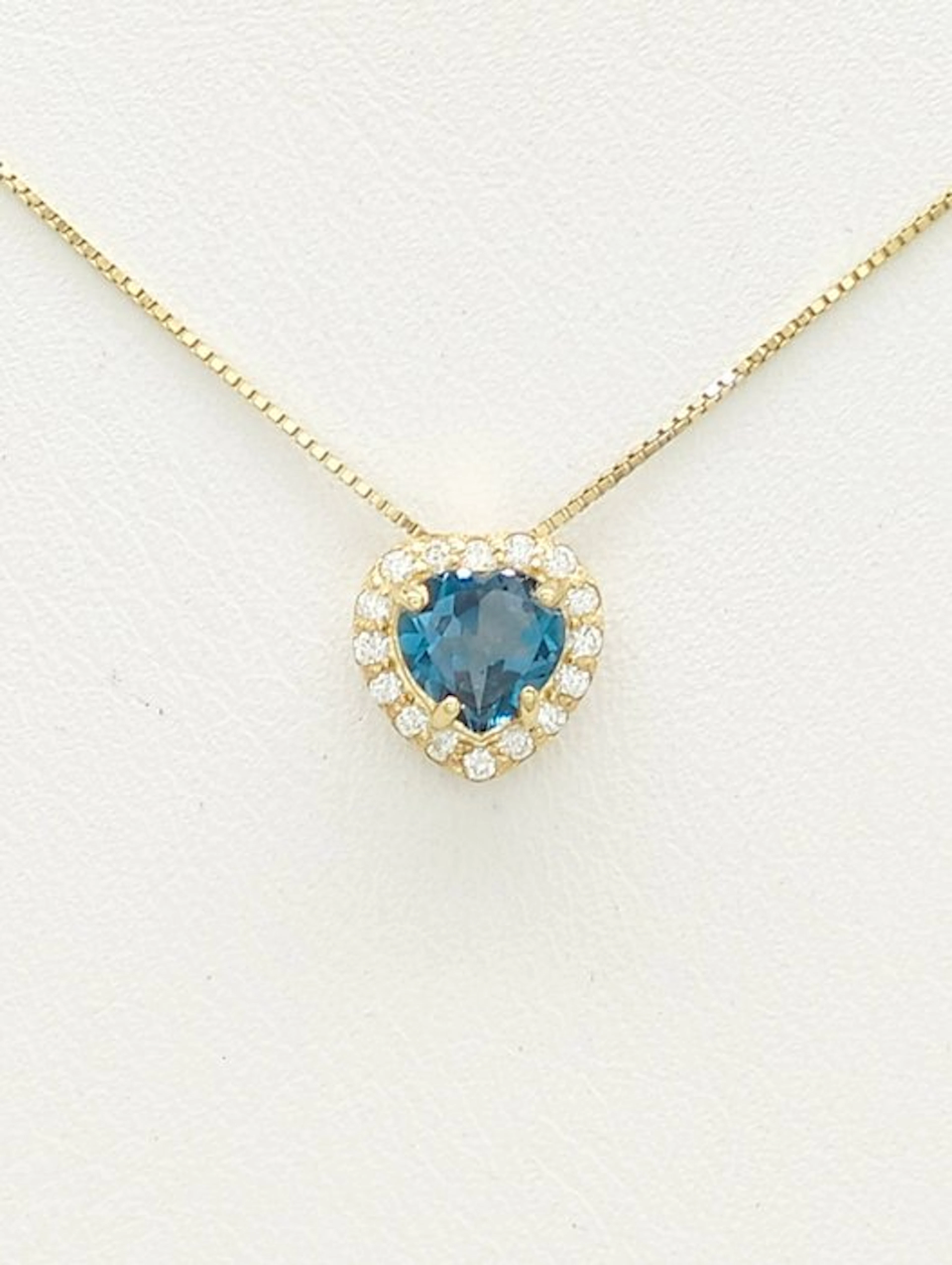 No reserve price - Necklace - 14 kt. Yellow gold Topaz - Diamond