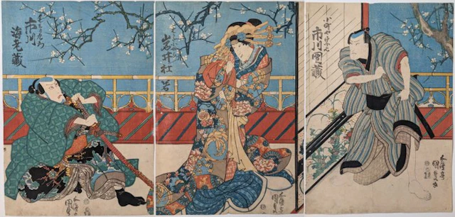 Kunisada Triptych · Ichikawa Ebizō V (Danjūrō VII) as...