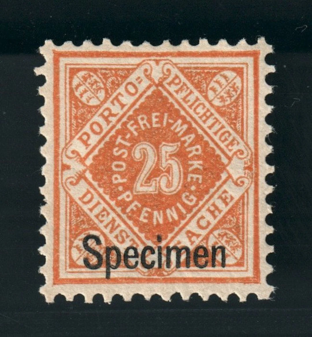 Württemberg 1896 - WÜRTTEMBERG 106 SP * Aufdruck SPECIMEN