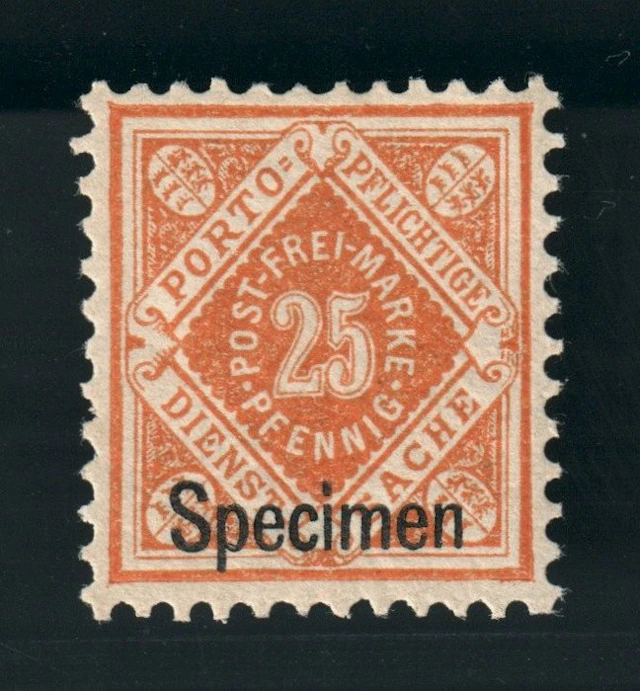 Württemberg 1896 - WÜRTTEMBERG 106 SP * Aufdruck SPECIMEN