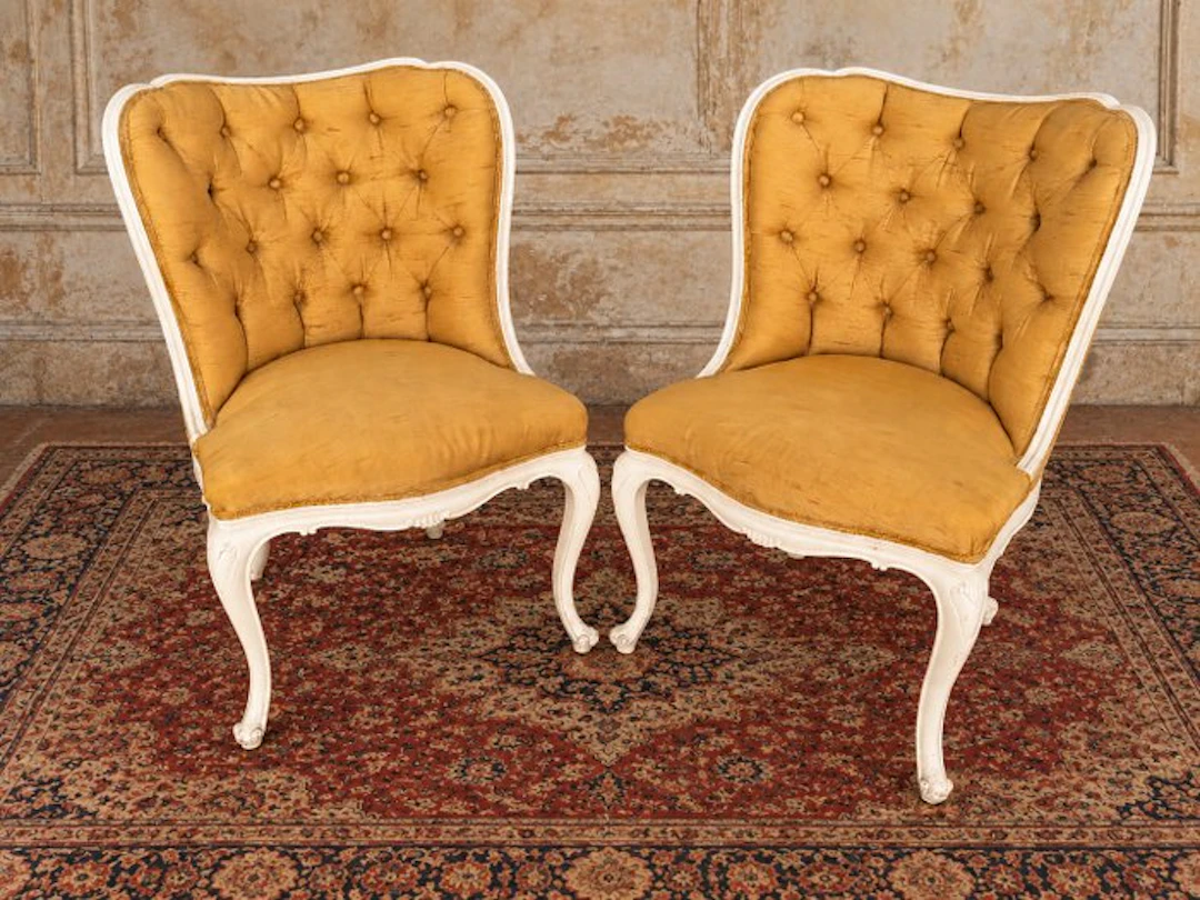 Armchair (2) - Wood, Textile - Armchairs