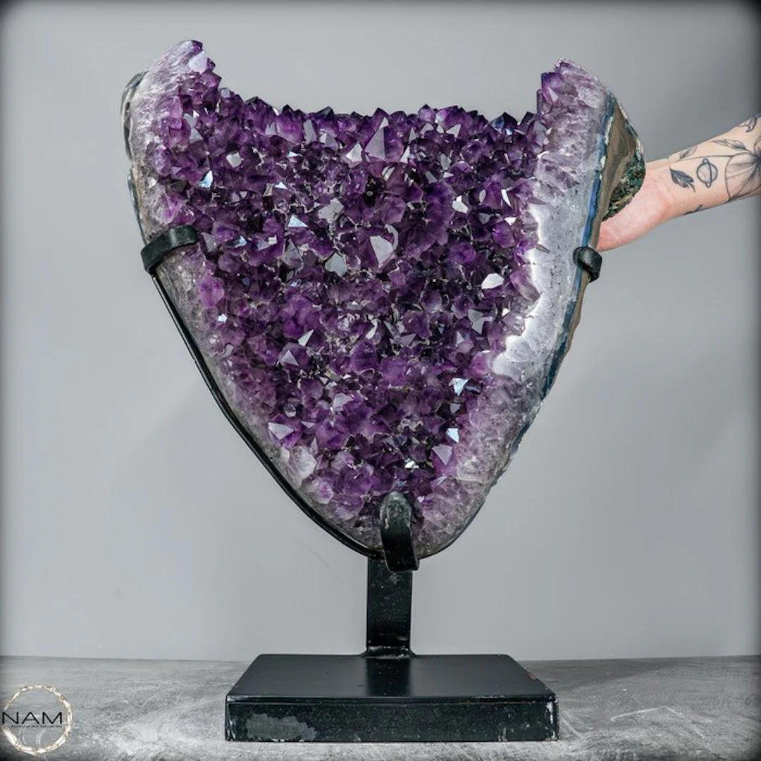 Natural First-Quality Amethyst Druse on Stand, Uruguay- 21120.34 g