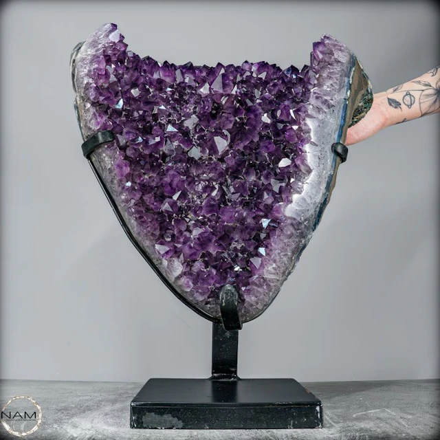 Natural First-Quality Amethyst Druse on Stand, Uruguay- 21120.34 g