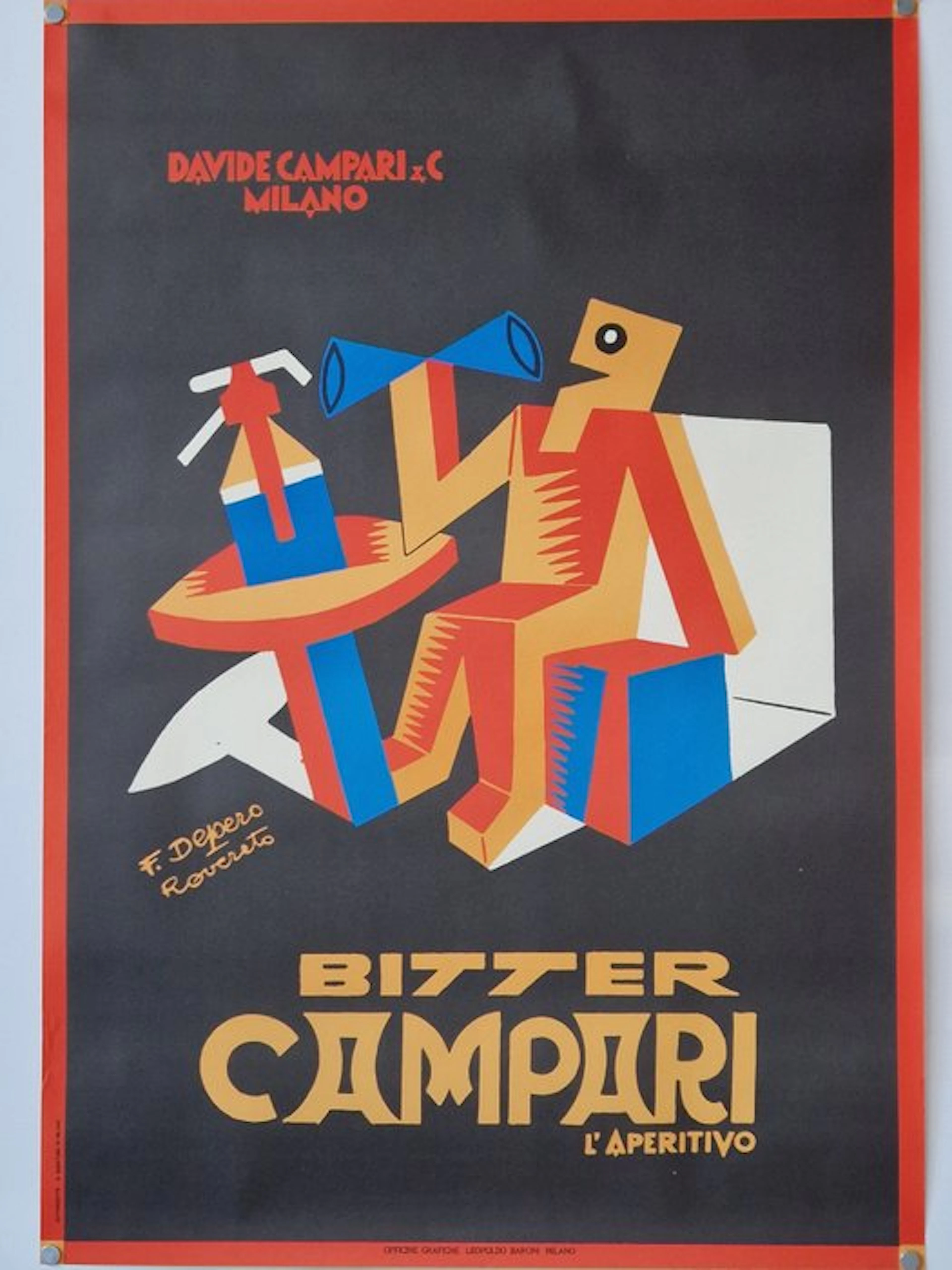 Fortunato Depero - "Bitter Campari l'aperitivo" - 1980s