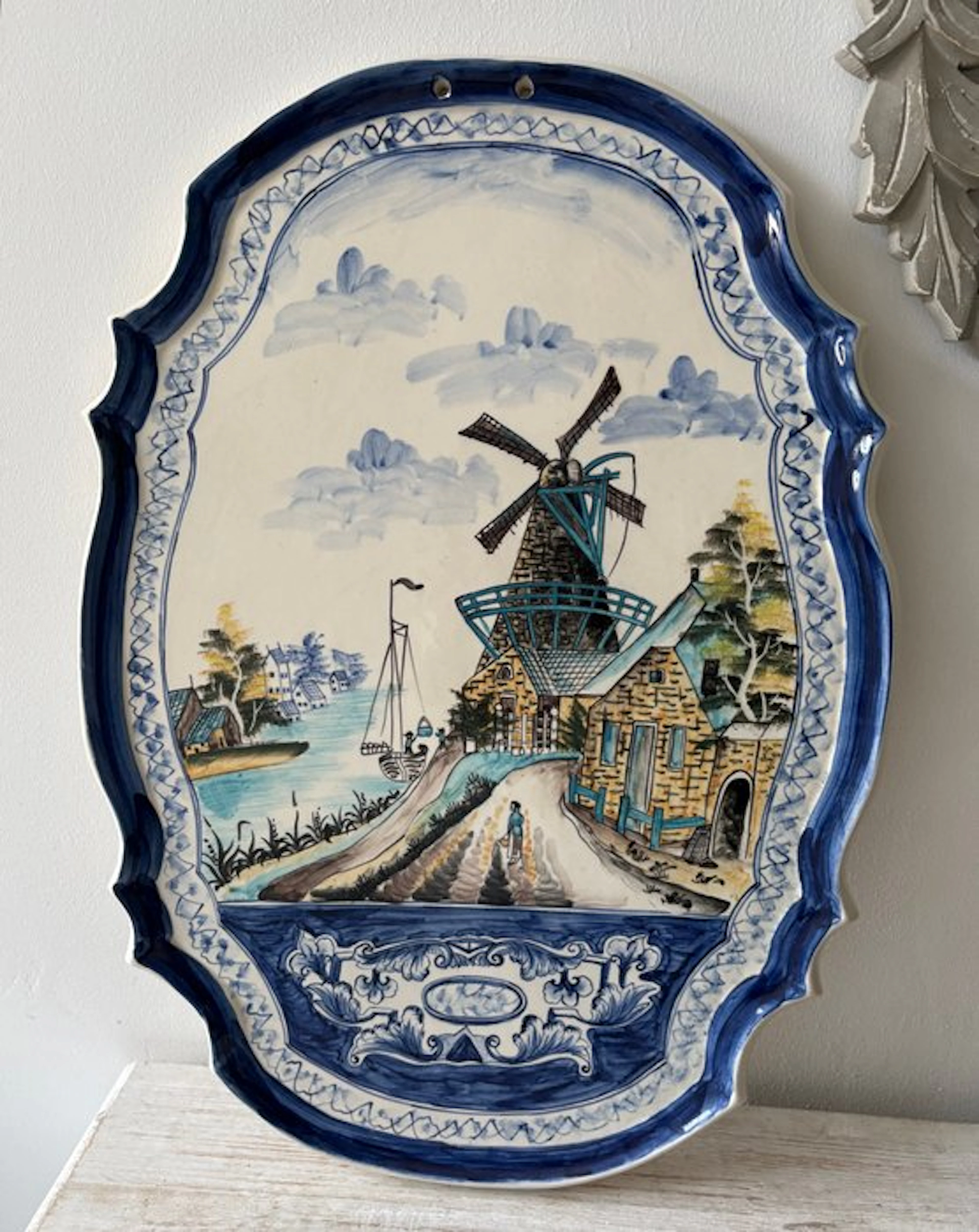 Wall plate - Ceramic - Makkumer Stil - 56 cm high