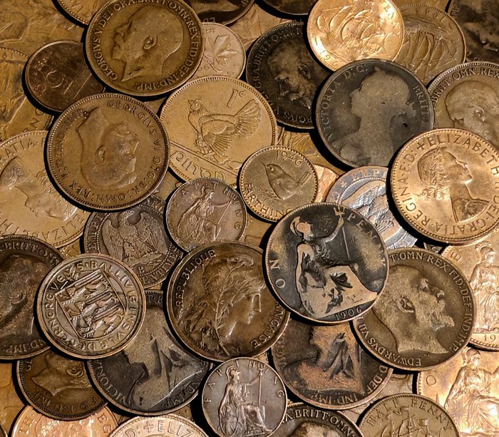 World. +200 Old coins from 19.th century to Present (No reserve price)