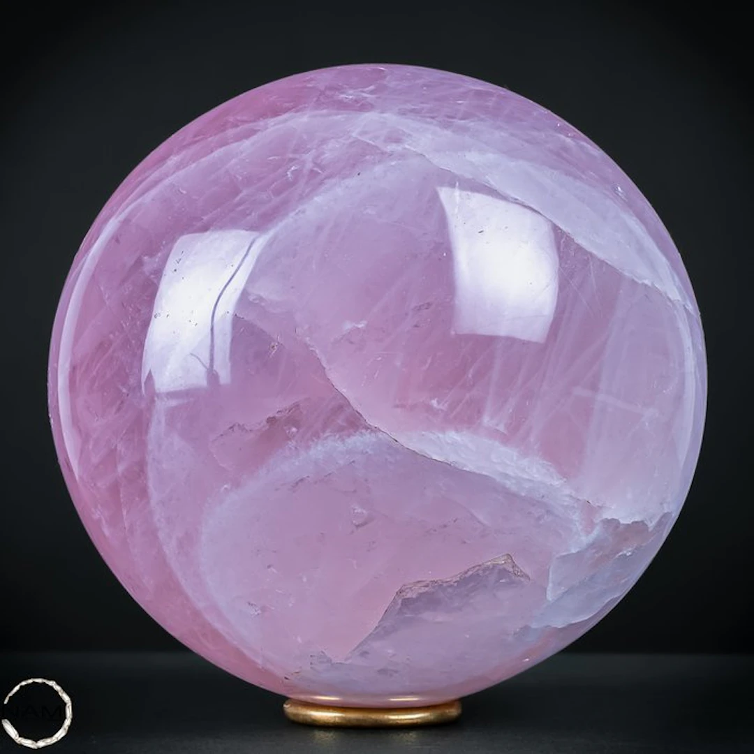 Elegant rose quartz sphere from Brazil of exceptional quality- 4939.19 g