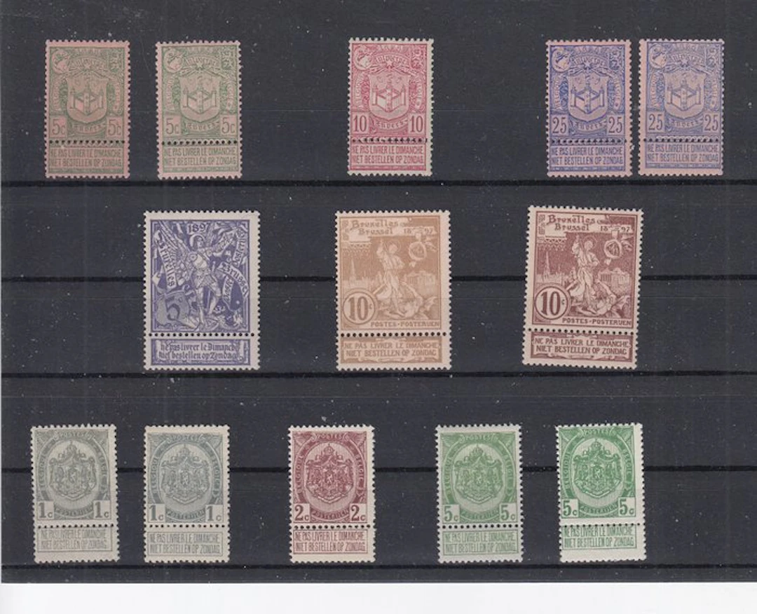 Belgium 1894 - various series - OBP : 68/73 ,81/83 + 68a , 70a , 81A , 83a