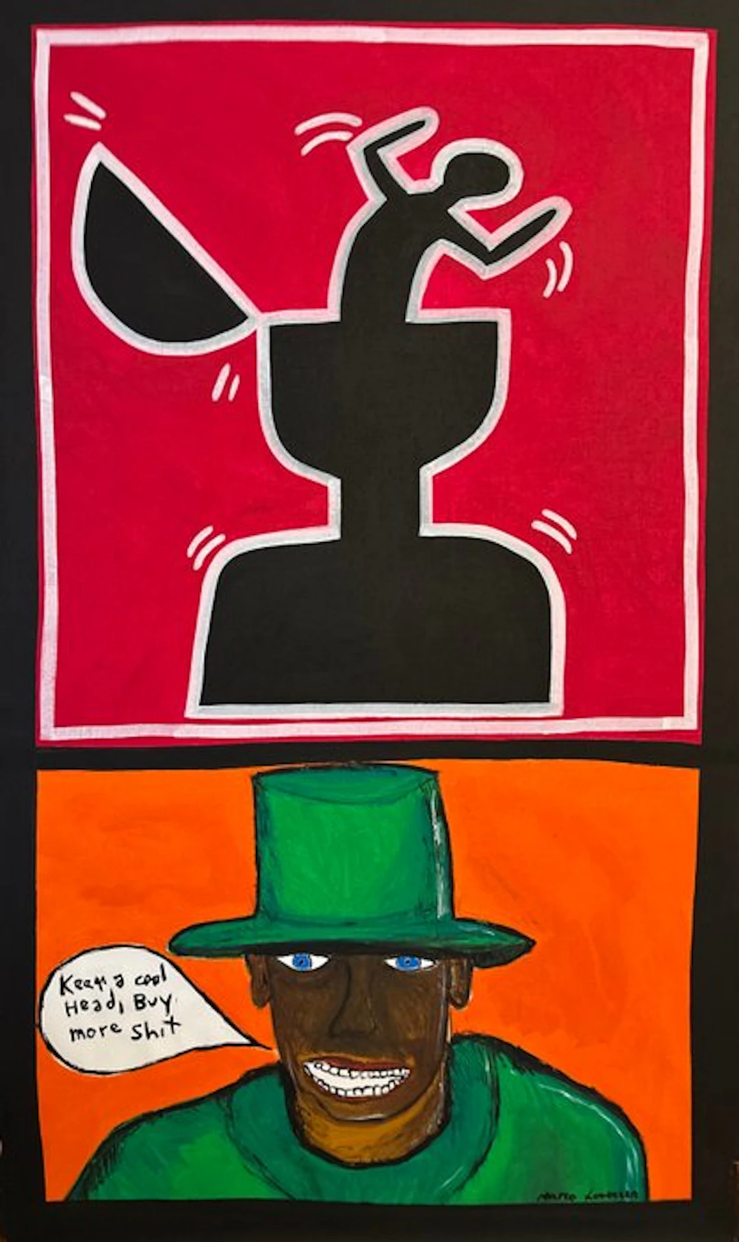 Malo - Buy more shit - haring basquiat style