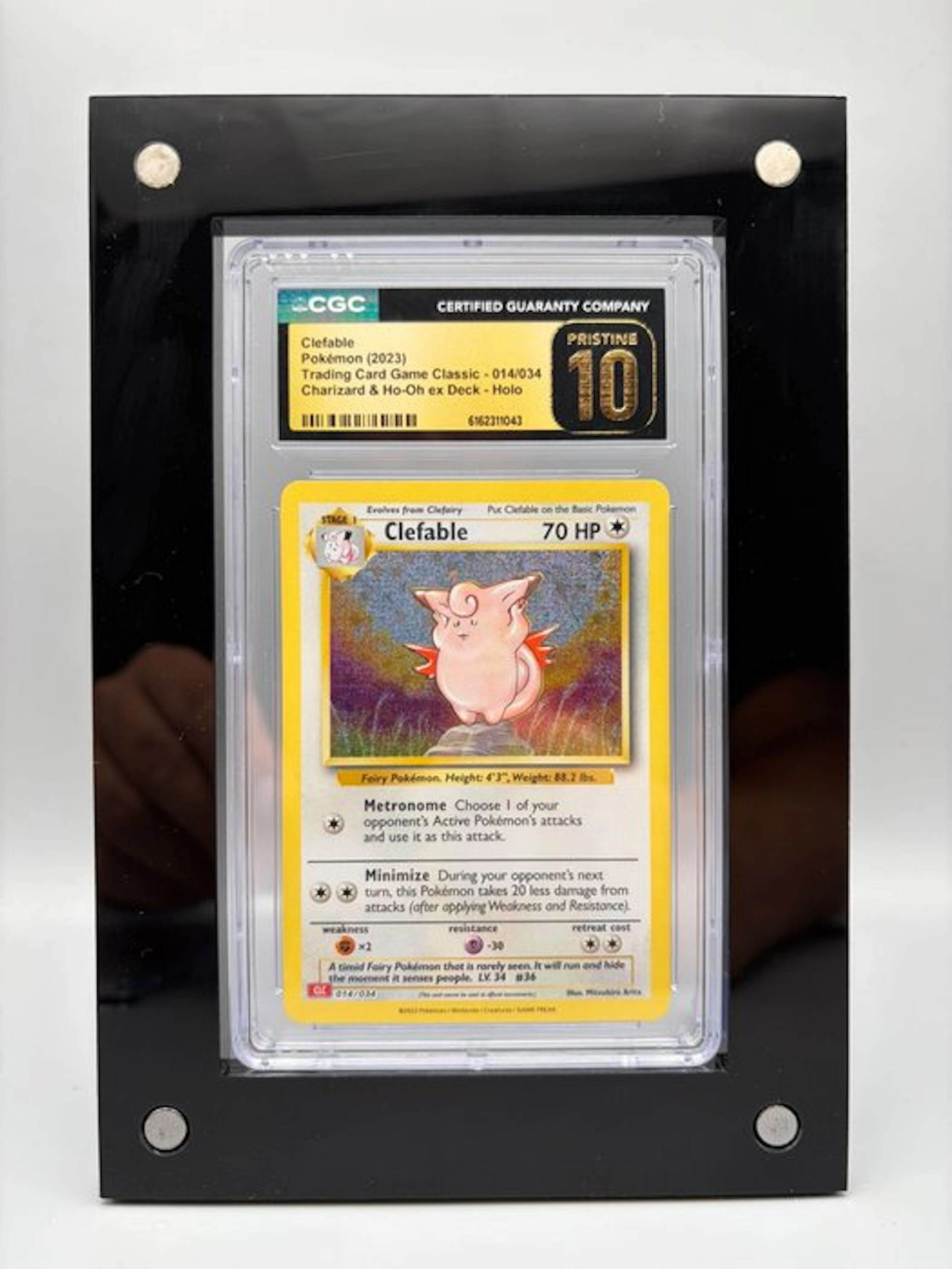 Pokémon Graded card - Clefable Holo - CCC Pristine 10 - Sword & Shield