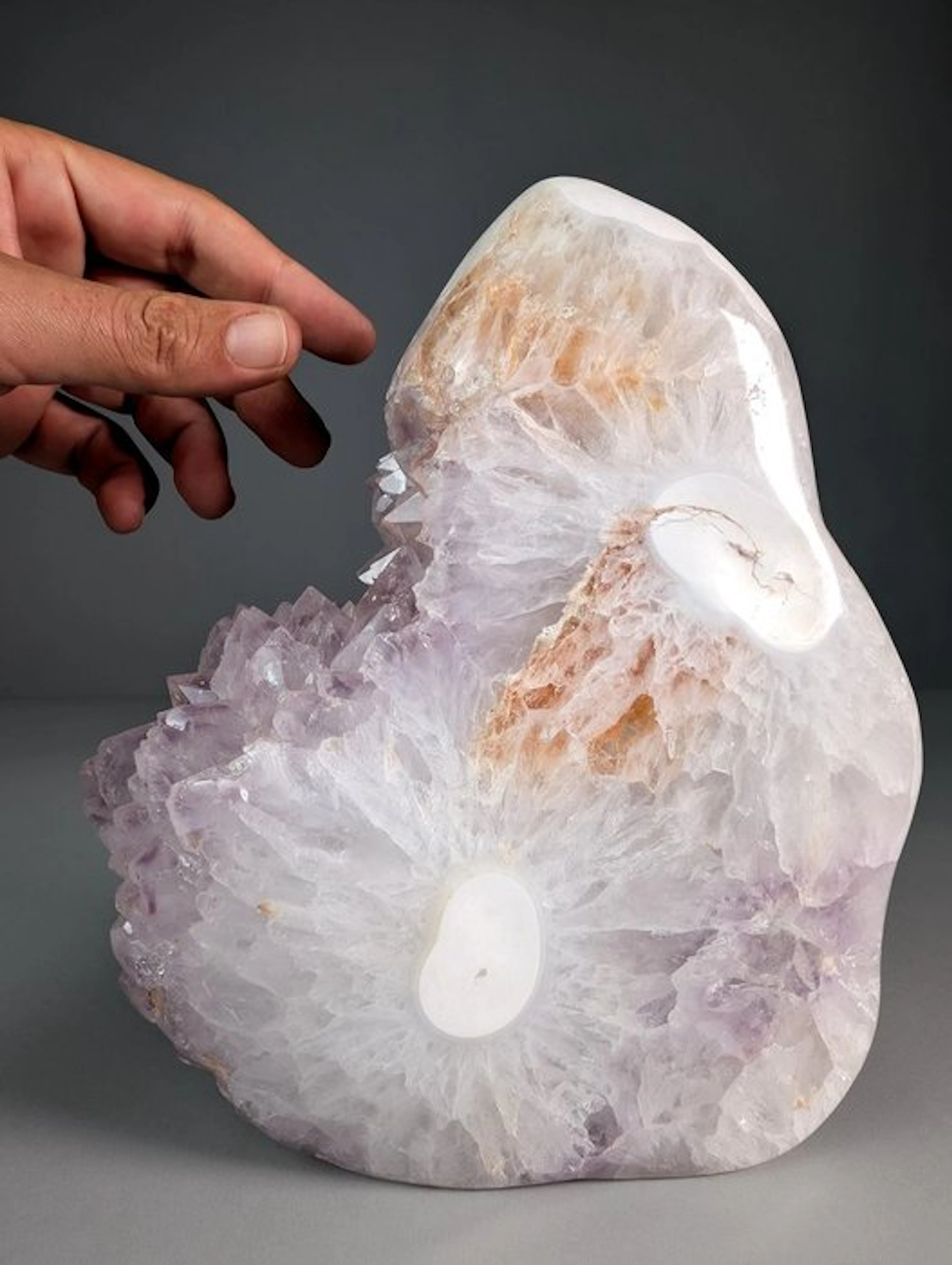 Spectacular Polished Amethyst Crystal Sculpture Druse...