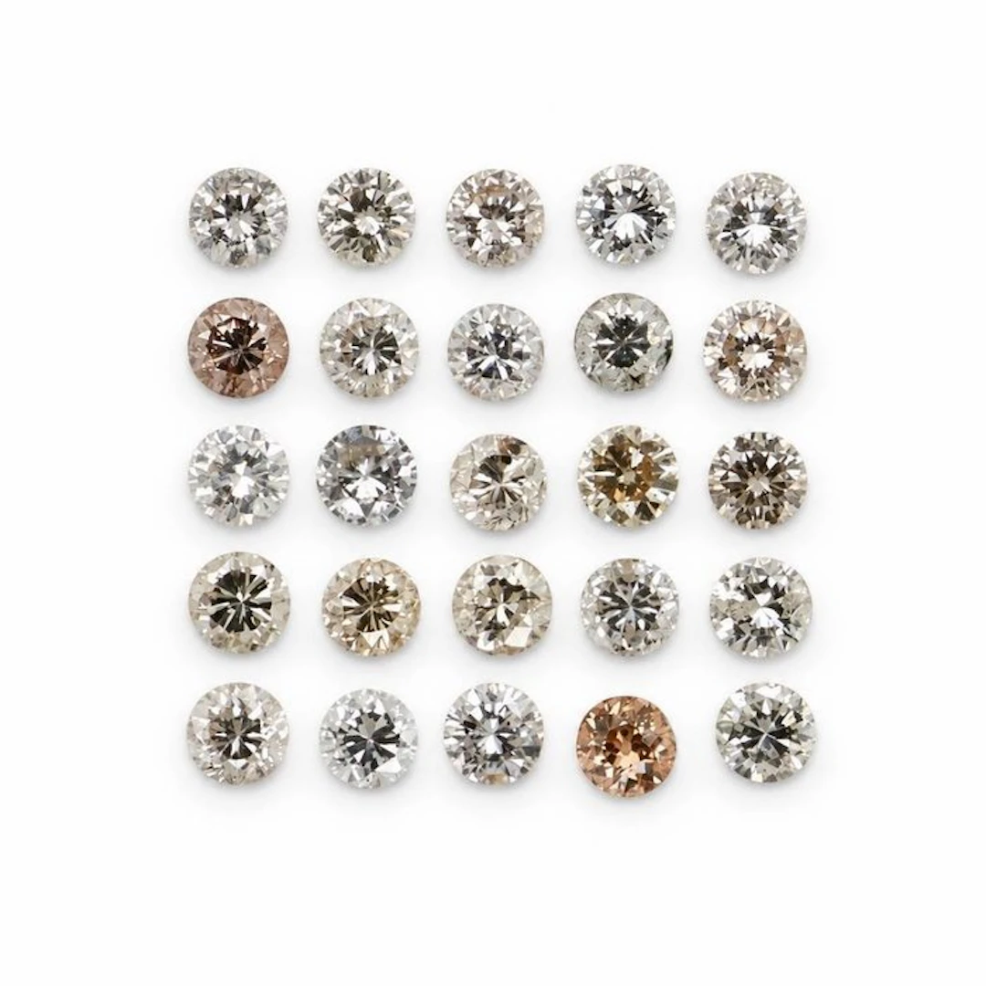 No reserve price - 25 pcs Diamond (Natural) - 1.04 ct - Round - VVS1