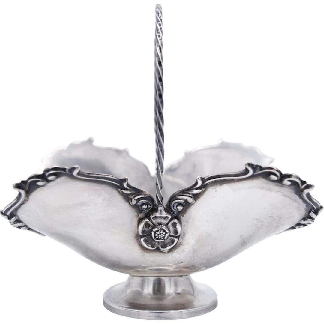 Camusso - Bonbon basket - Baroque / Rococo basket - .925 silver