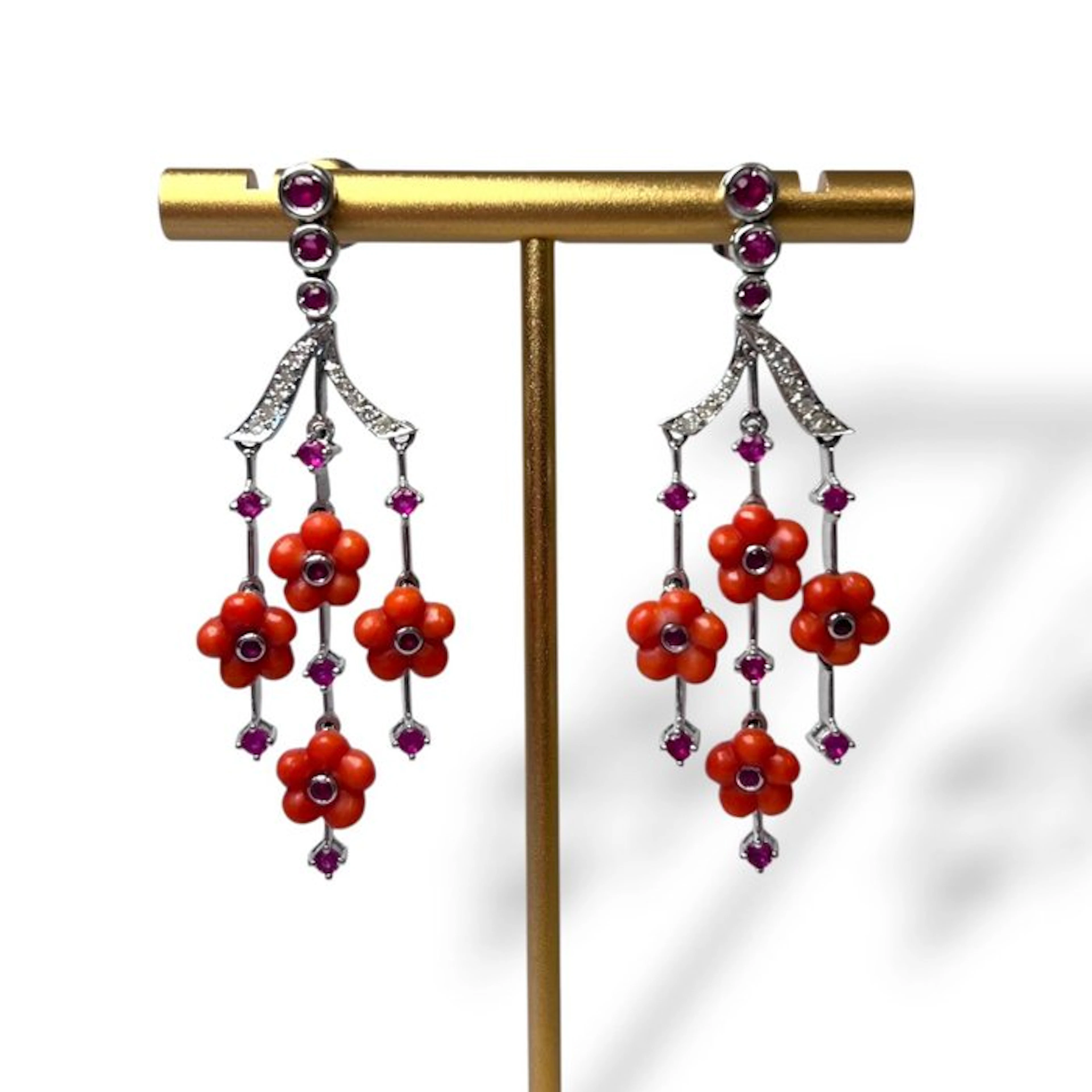 Earrings - 18 kt. White gold