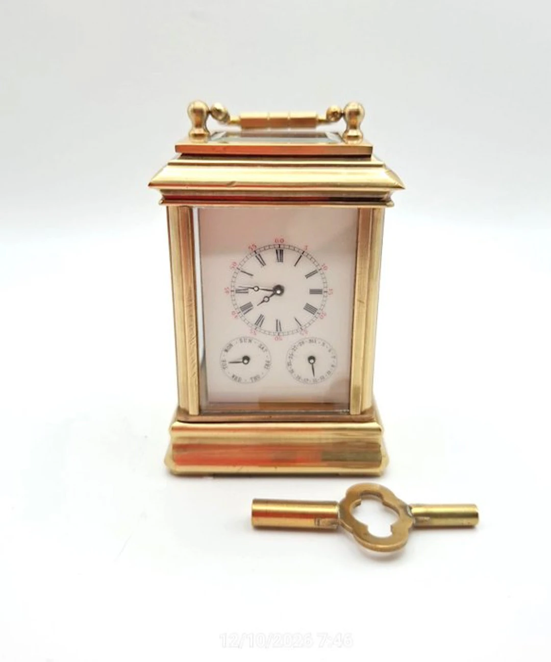 Carriage clock - Steel, brass, glass - 1930-1940 - Miniature watch