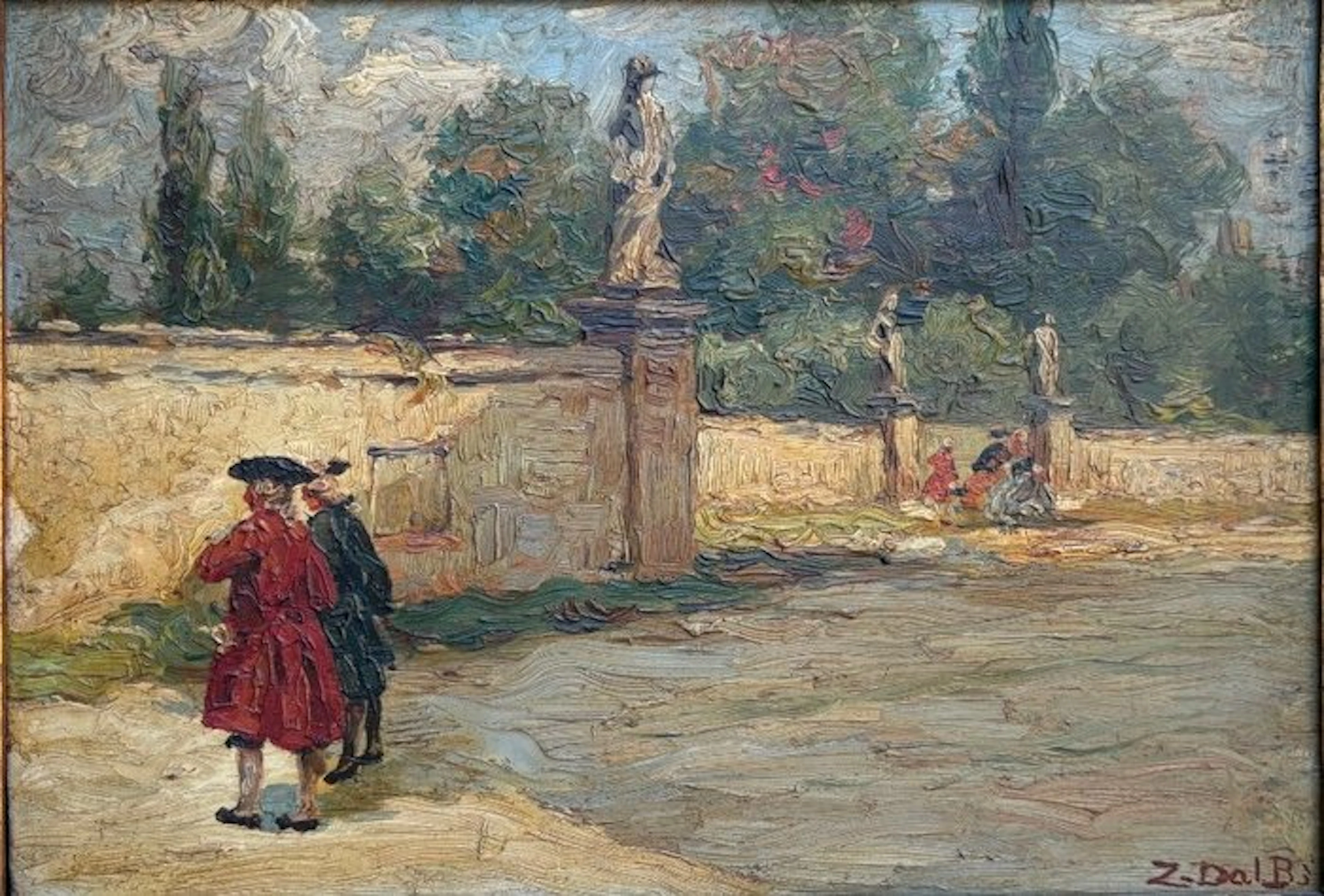 Zaccaria Dal Bò (1872-1935) - Scena Veneziana con figure...
