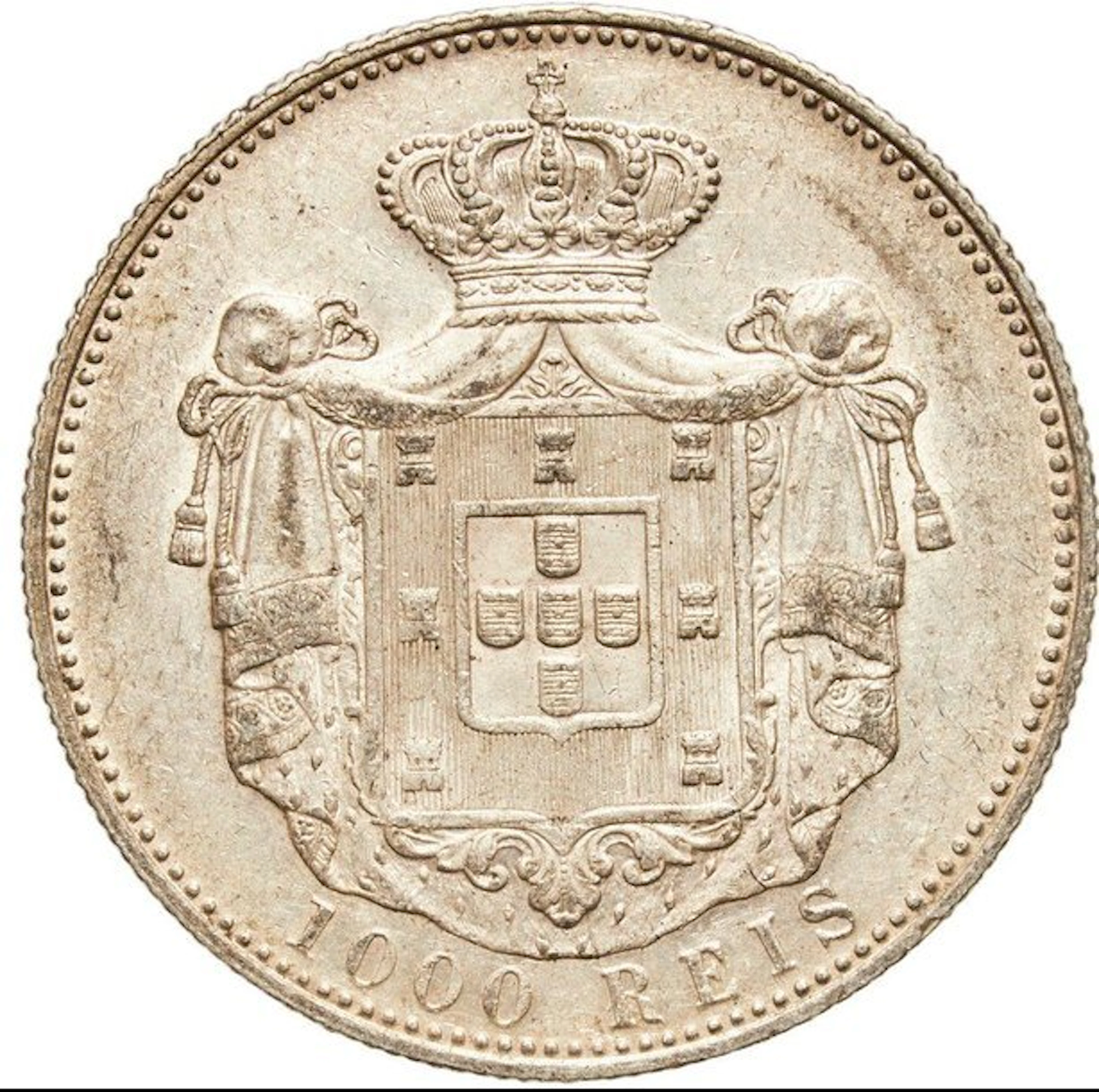Portugal. Carlos I (1889-1908). 1000 Reis 1899 - AU58