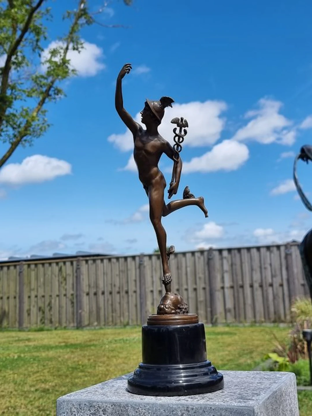 Statue, Large Bronze Mercury Statue - 43 cm - Bronze, Marble - 2026
