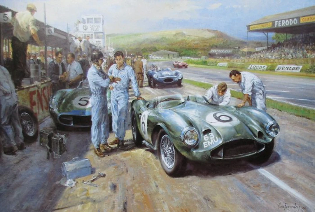 Aston Martin DB3S #6 Tony Brooks #5 Roy Salvadori...