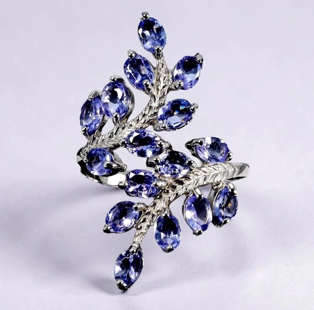 No reserve price - Ring 14K White Gold Plated 925 Sterling Silver