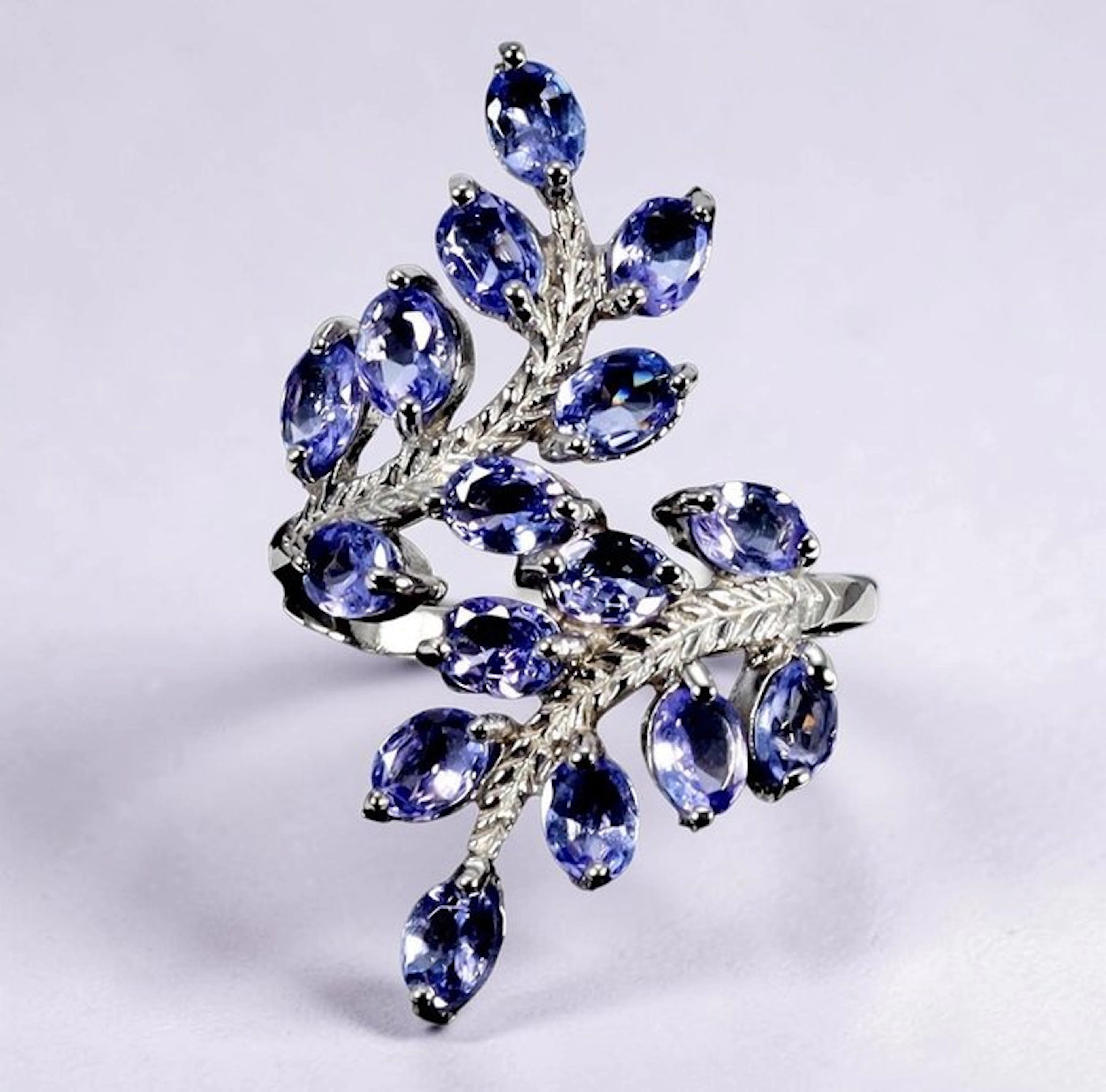 No reserve price - Ring 14K White Gold Plated 925 Sterling Silver