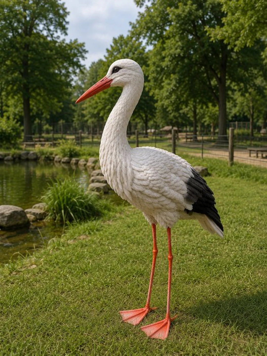 Figure - ooievaar levensecht - polyresin