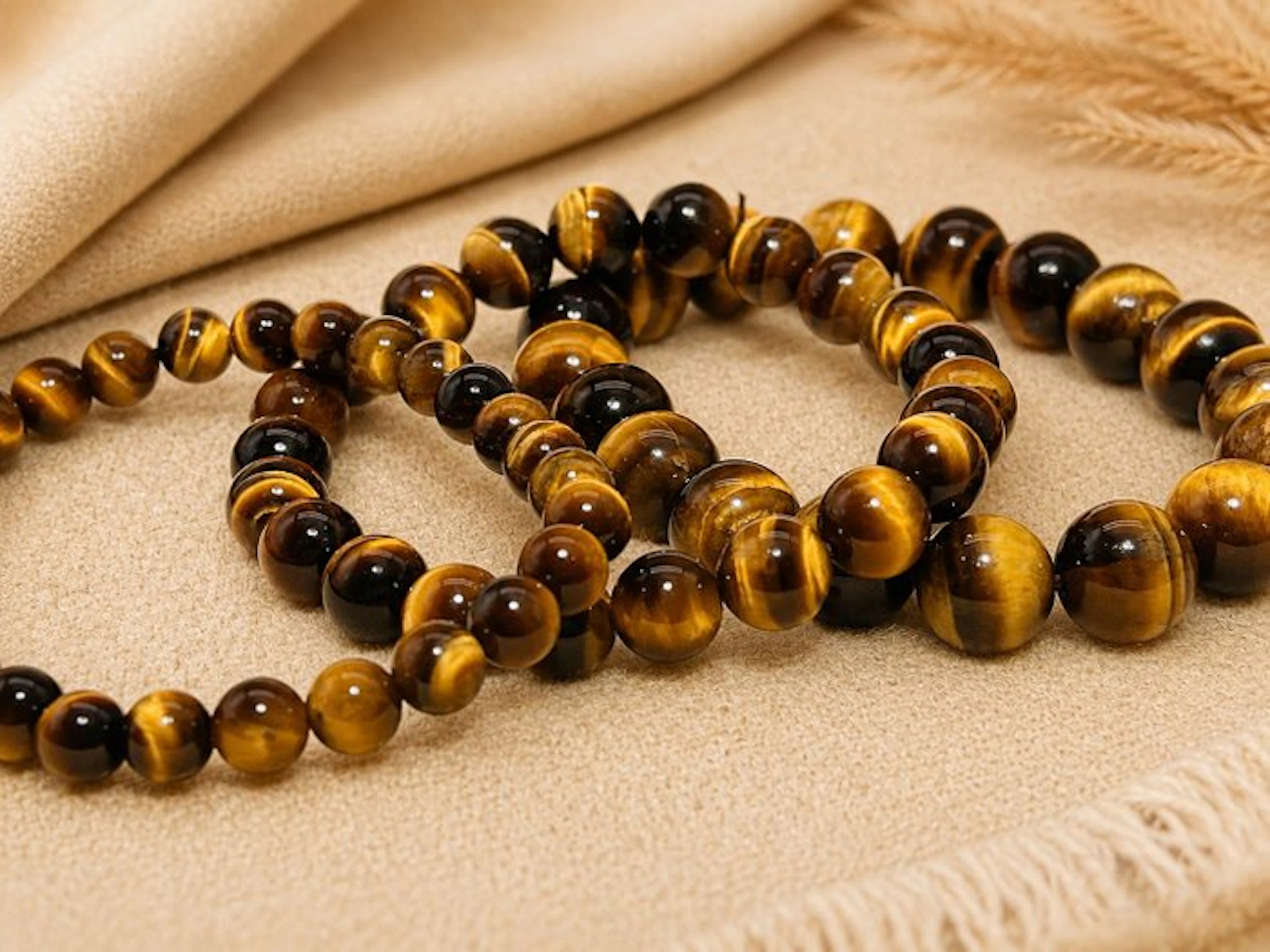 ***NO RESERVE*** Set of 3 Premium Tiger Eye Bracelets –...