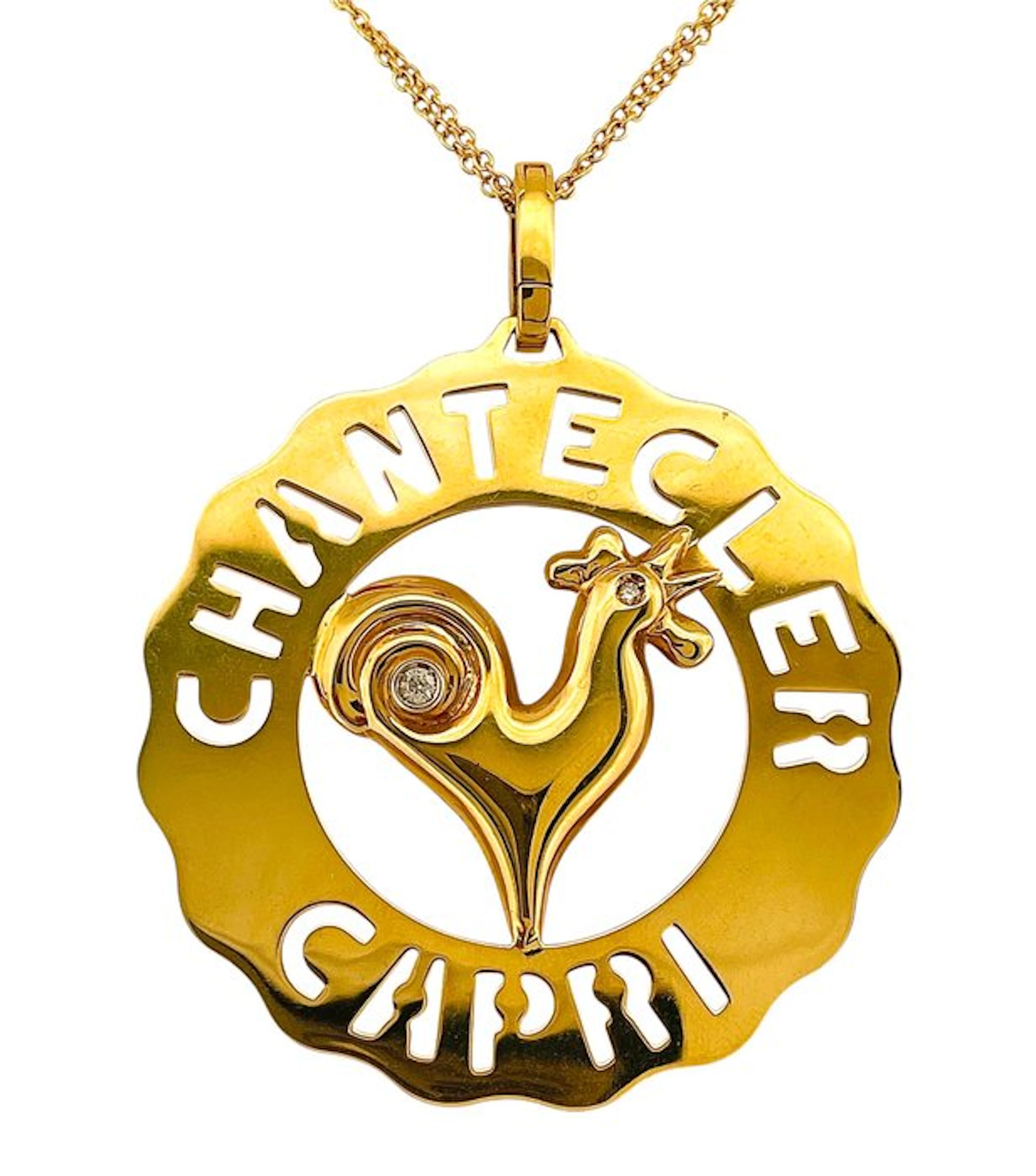 Chantecler - Necklace - LOGO - 18 kt. Yellow gold Diamond (Natural)