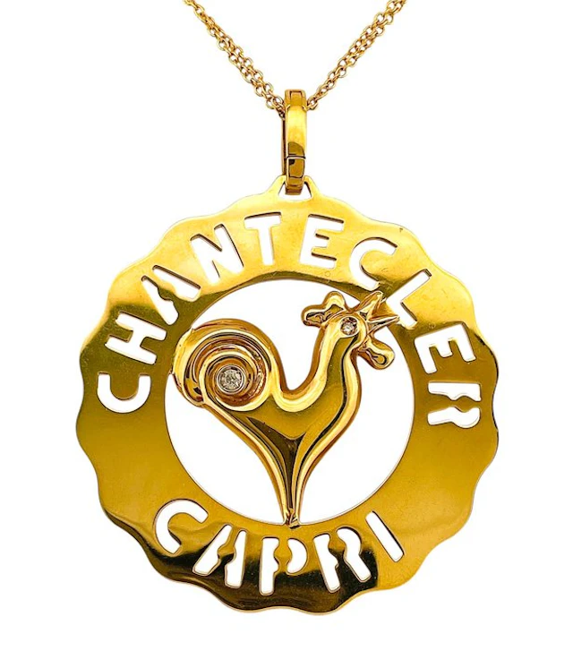 Chantecler - Necklace - LOGO - 18 kt. Yellow gold Diamond (Natural)