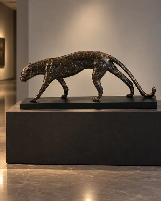 Figurine - Panterbeeld – Art Deco animalier-stijl...