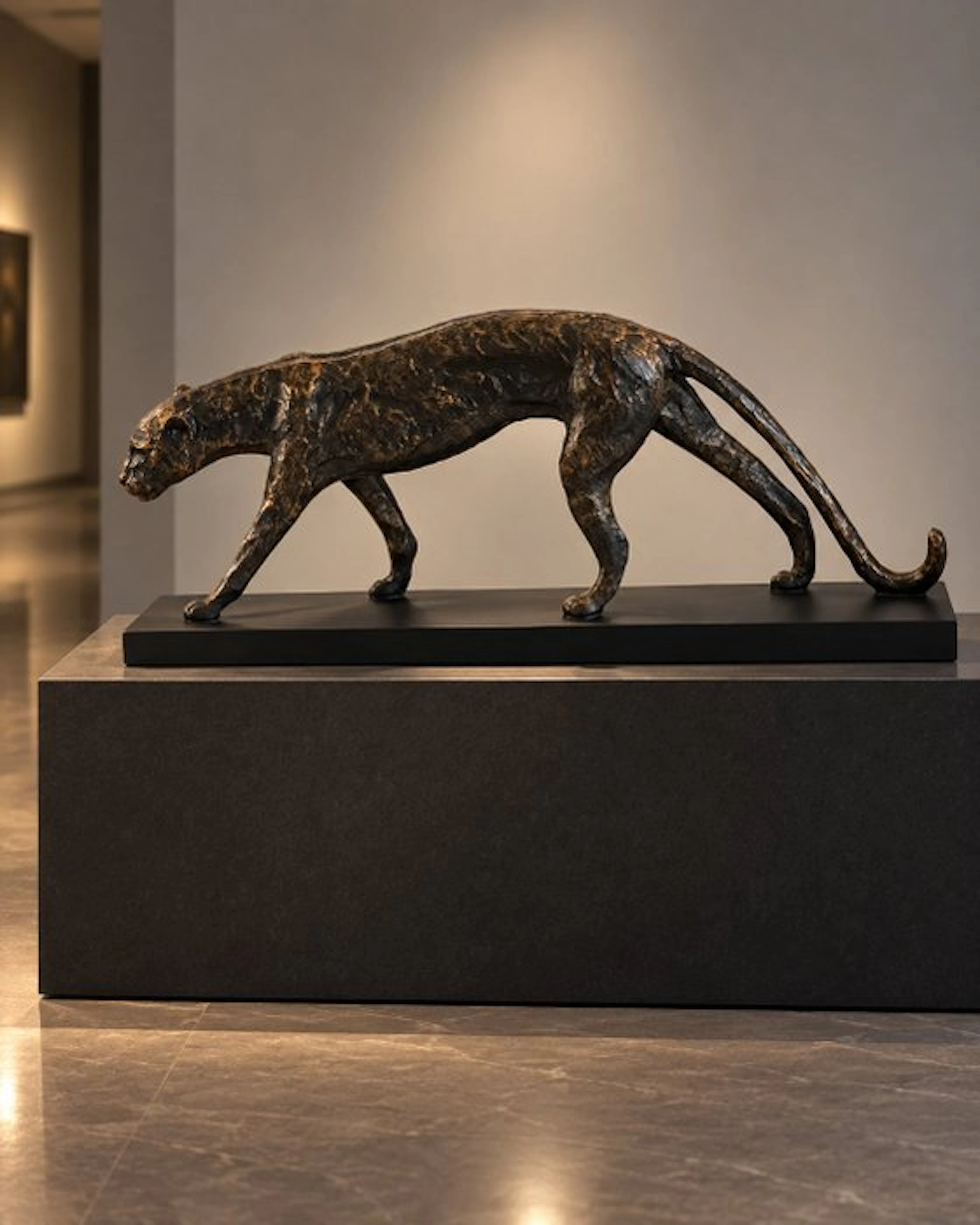Figurine - Panterbeeld – Art Deco animalier-stijl...
