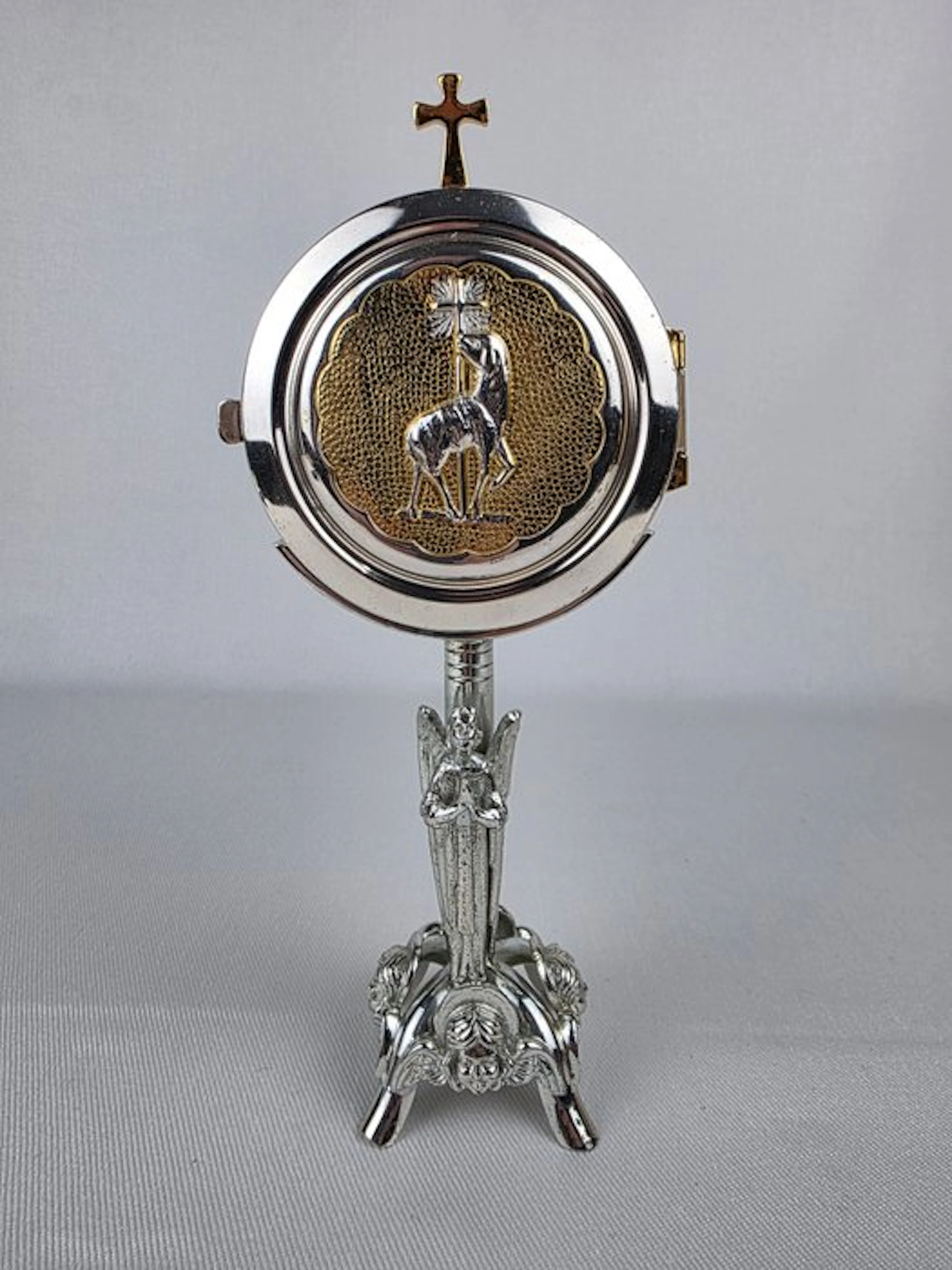 Monstrance - Metal - 1940-1950 - Lamb of God and Angels