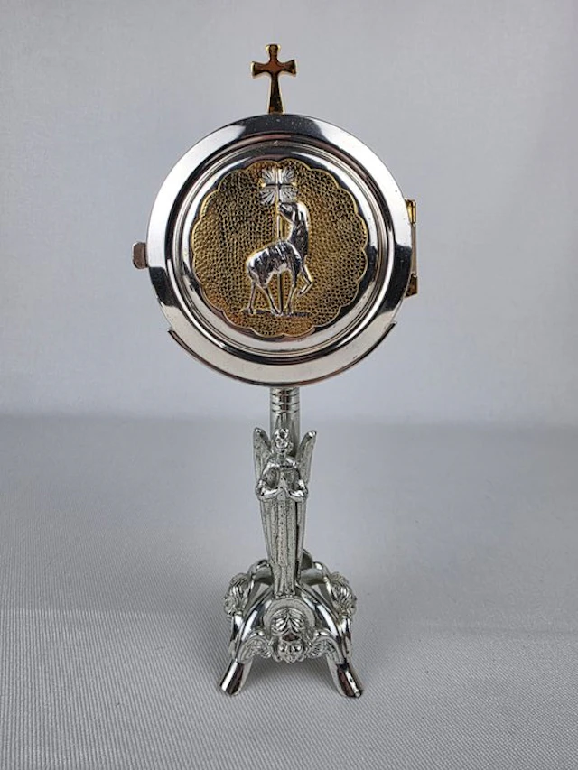 Monstrance - Metal - 1940-1950 - Lamb of God and Angels