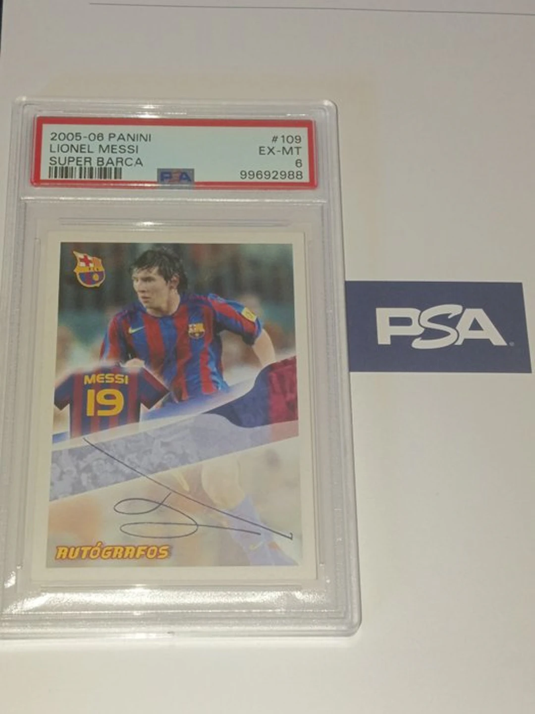 2005/06 Panini Super Barça Lionel Messi 109 Autógrafo - 1 Card - Excellent (EX)