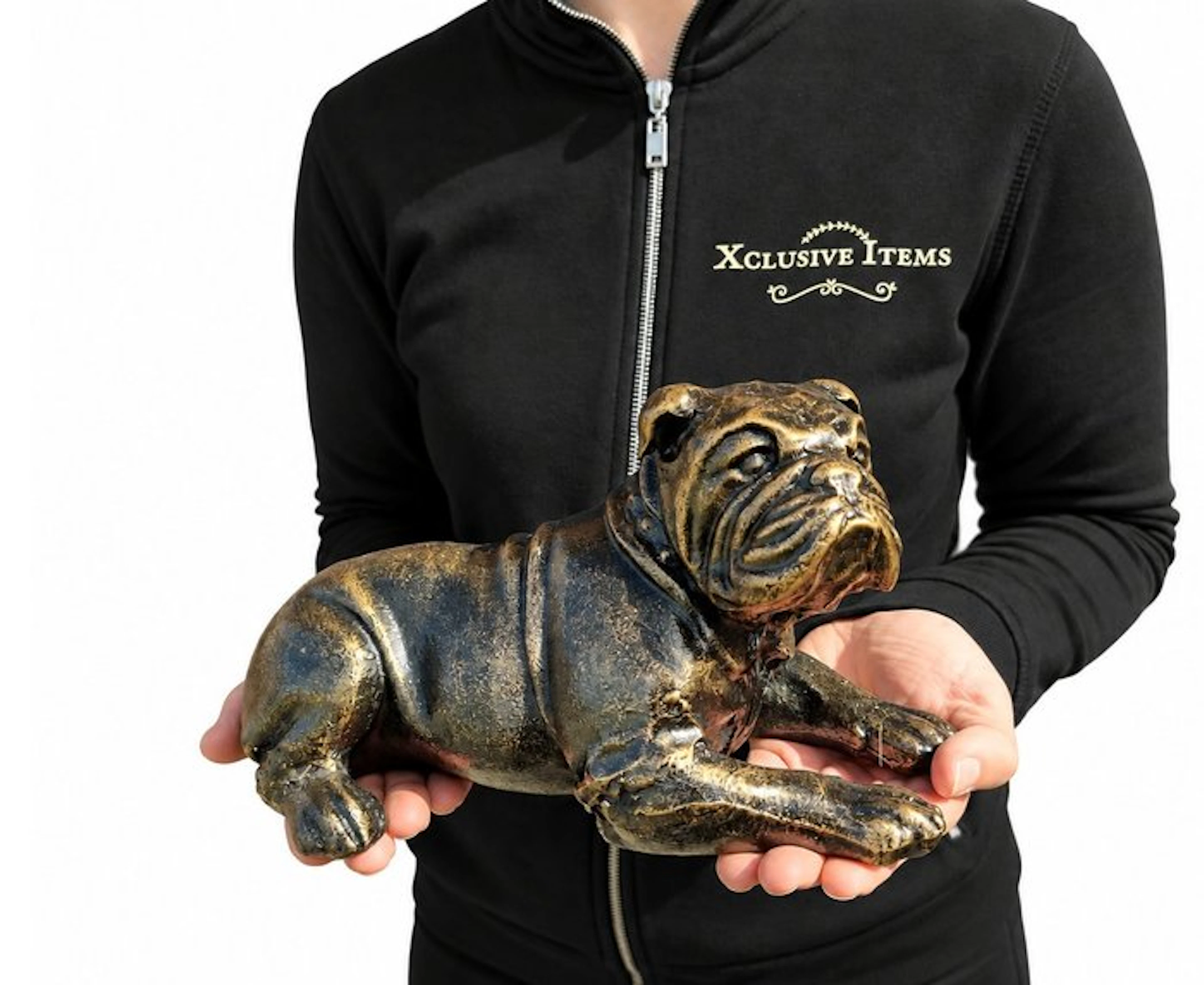 Statue, English Bulldog 25cm - 0 cm - Iron - 2026