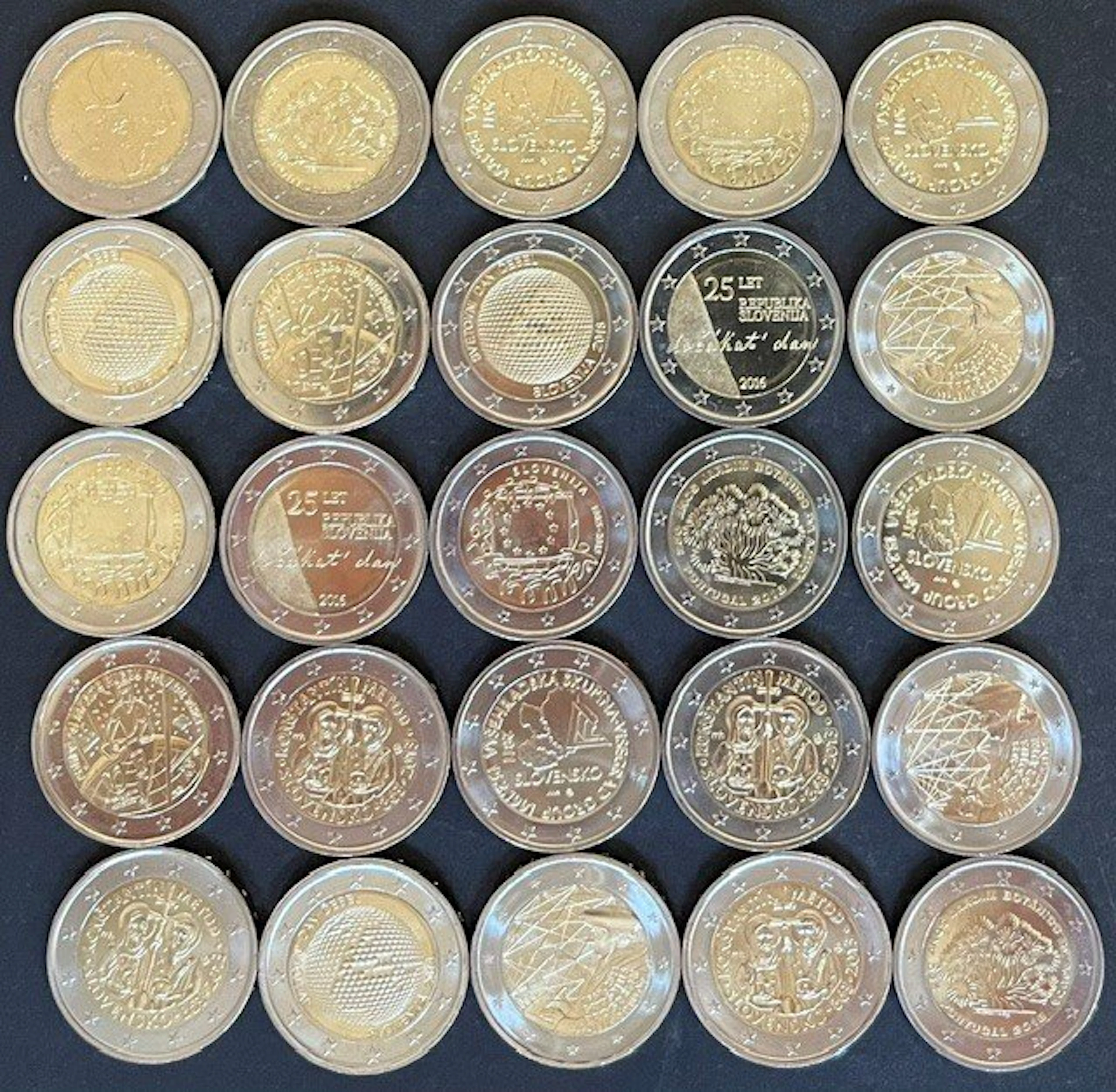 Europe. 2 Euro 2009/2023 (25 stuks) (No reserve price)