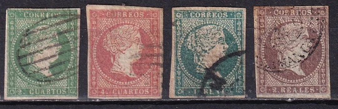 Spain - 1855 - Elizabeth II - Edifil 43/46