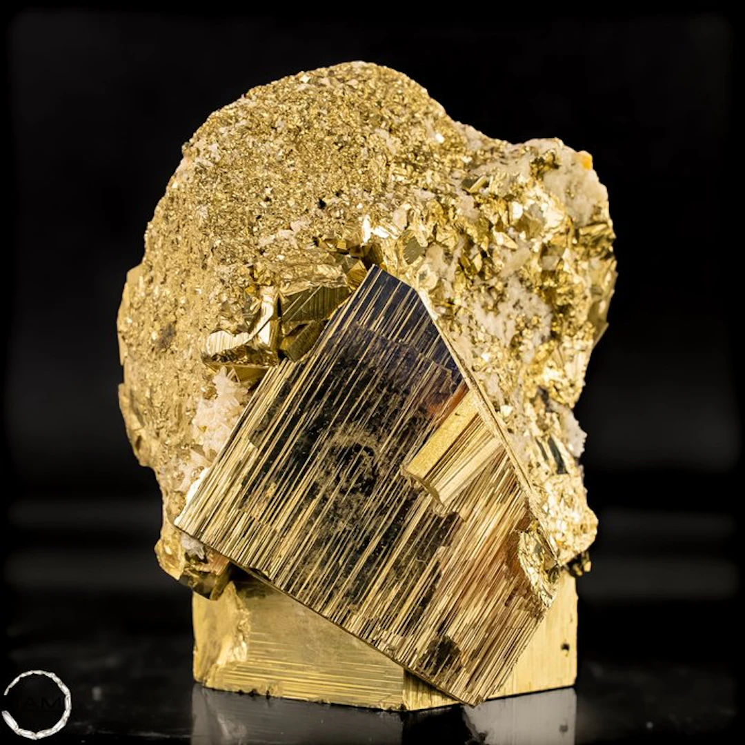 First Quality Natural Golden Pyrite Cubes with Quartz and Galena- 876.34 g