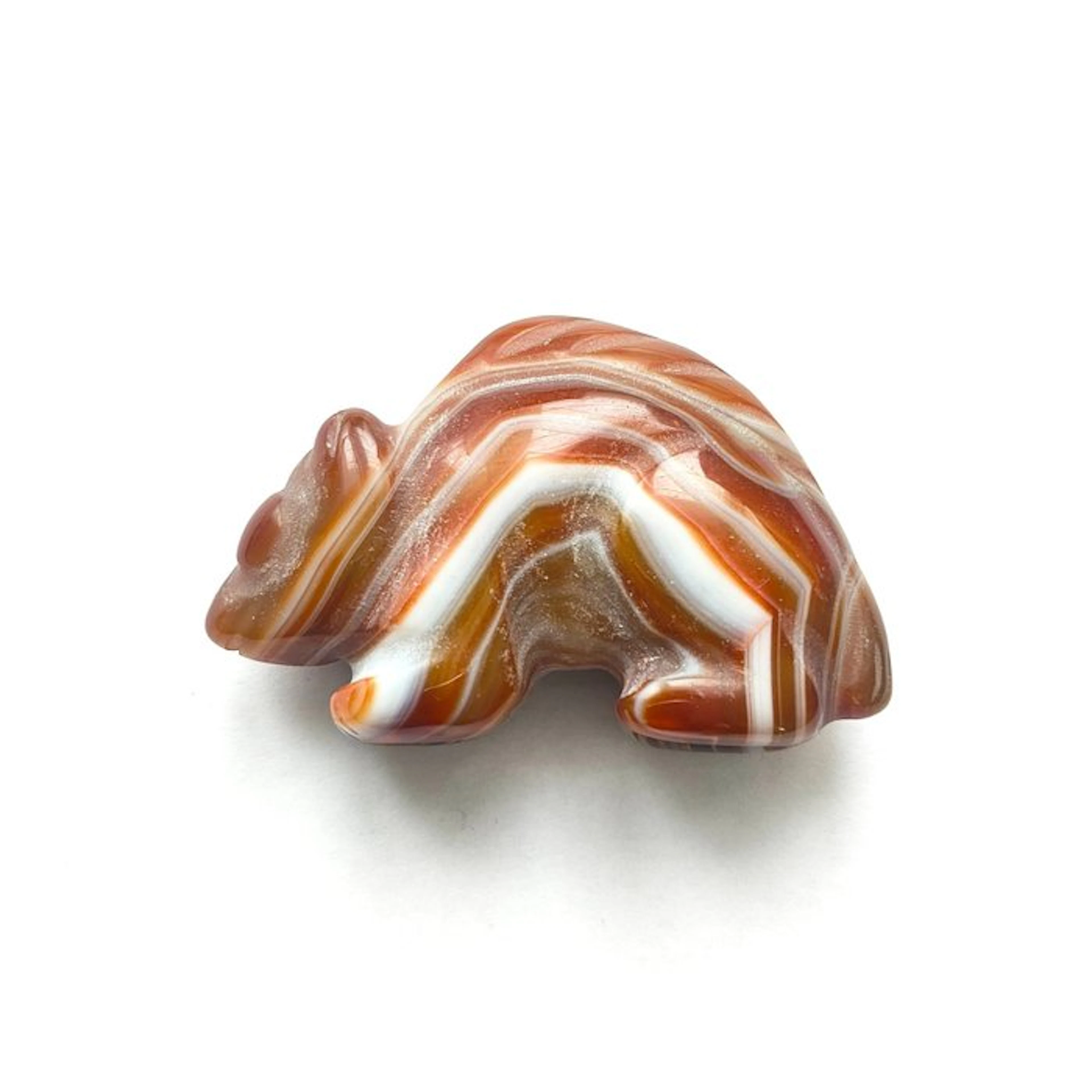 Tibetan or Nepalese Natural Banded Agate Rare Hedgehog...