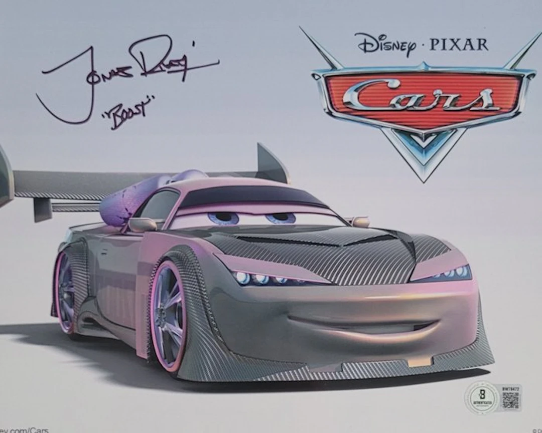 Cars Jonas Rivera Autograph, Photo with Beckett COA